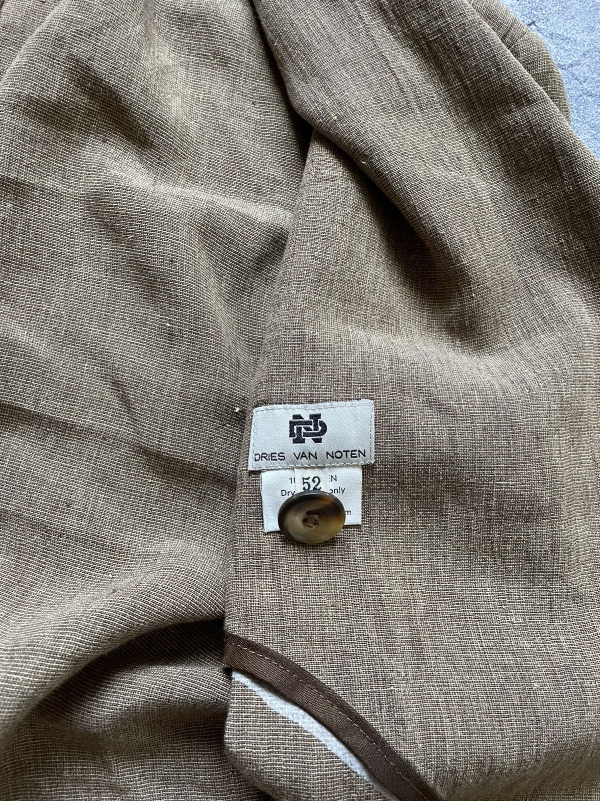 Dries Van Noten Vintage 90s Dries Van Noten Archival Linen Blazer Jacket Size 52S - 6 Thumbnail