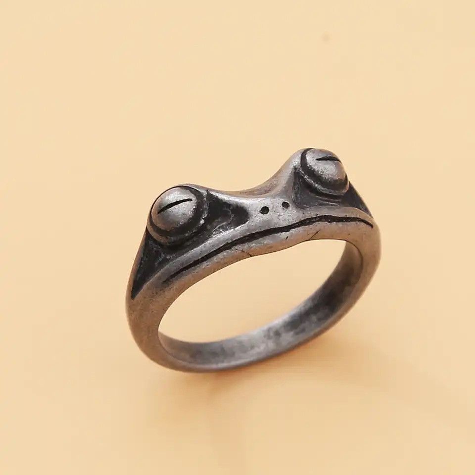 Other × Vintage Vintage Frog Ring Artistic Design Retro Opening Resizable Size ONE SIZE - 1 Thumbnail