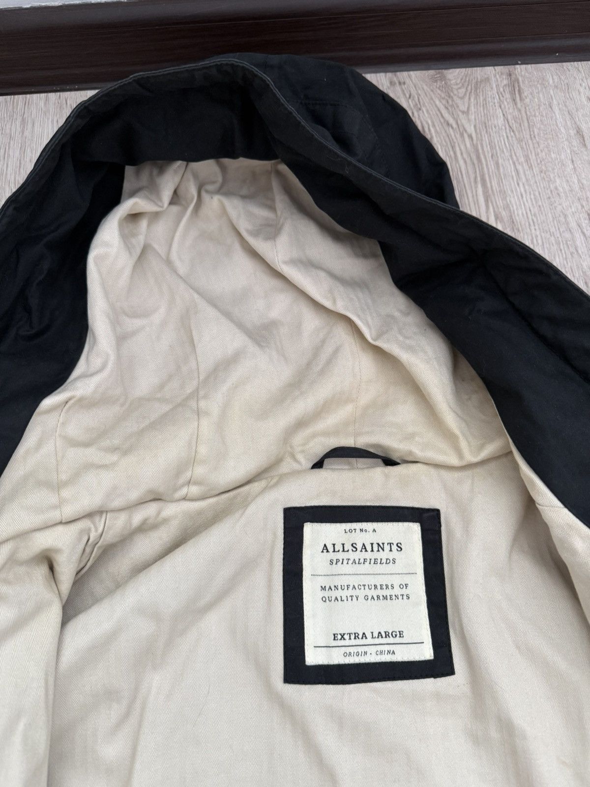 Allsaints AllSaints Valaste Duffle Coat – Black Cotton Hooded Jacket Size US XL / EU 56 / 4 - 17 Thumbnail