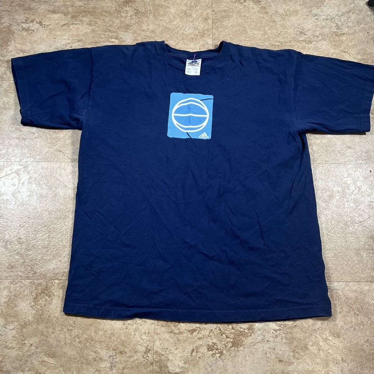 Adidas × Vintage Vintage 90s Adidas Basketball Tshirt Size XL Size US XL / EU 56 / 4 - 1 Thumbnail
