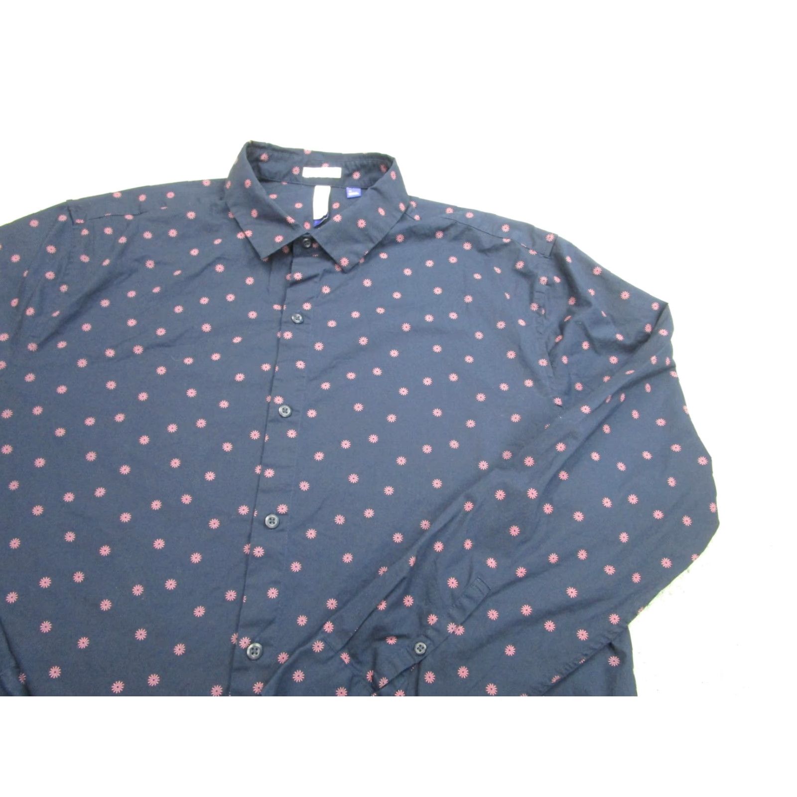 Vintage VINTAGE is not applicable; use Artefact Shirt Mens XL Blue Geometric Print Long Sleeve Button Front Stretch Size US XL / EU 56 / 4 - 2 Thumbnail