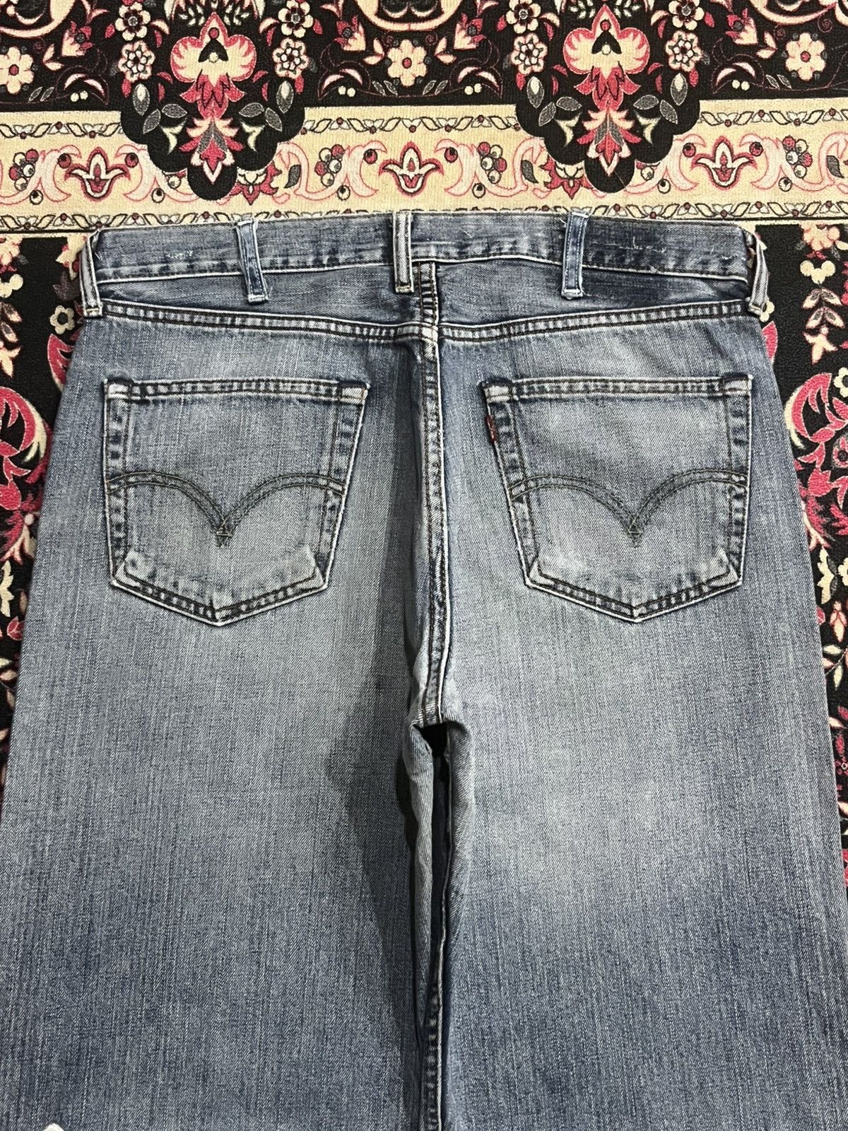 Levi's Vintage Levi’s 503 Reworked White Bleached Flames Jeans Size US 34 / EU 50 - 7 Thumbnail