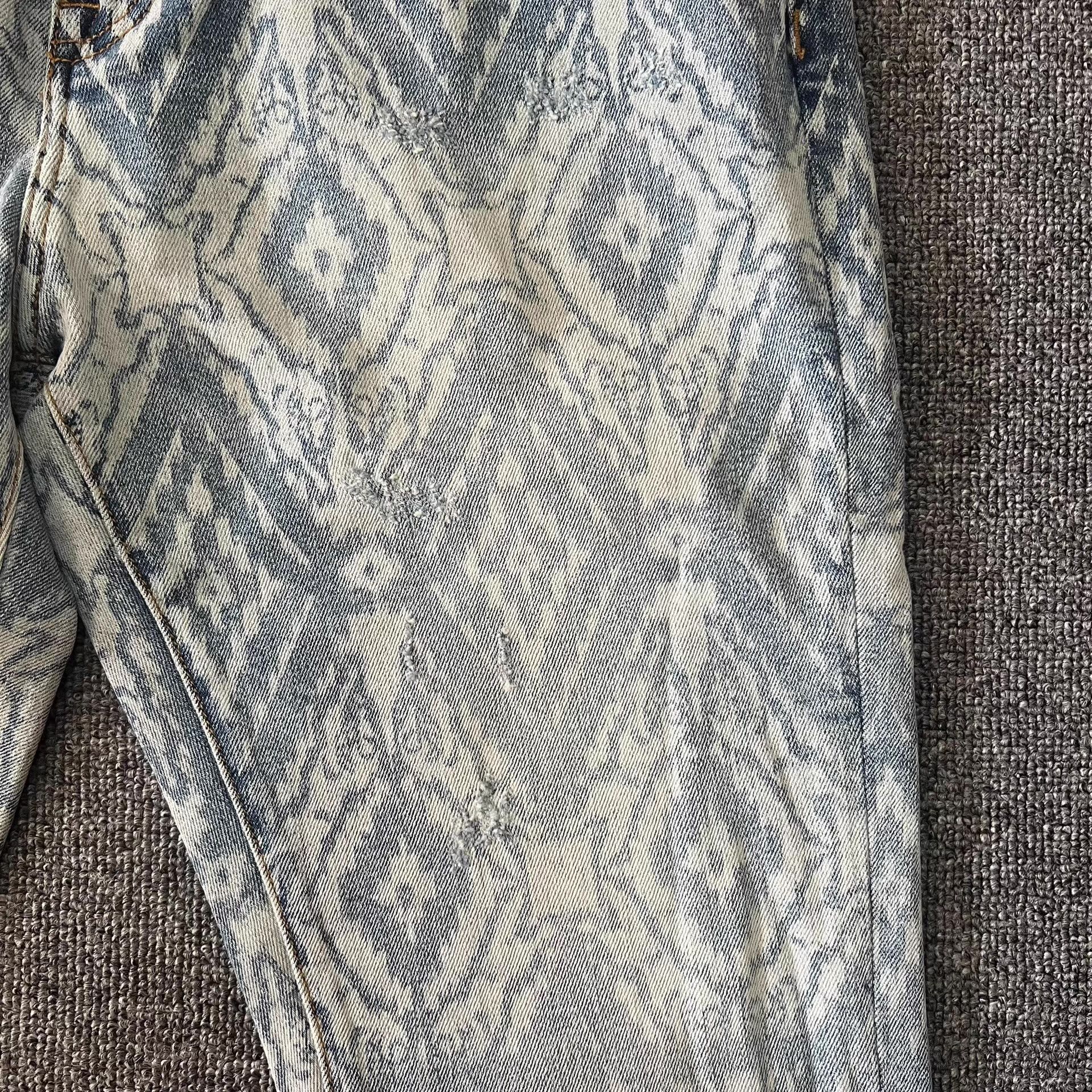 Billionaire Boys Club BBCICECREAMCircleFour Dogs Flying Dog Washed Denim Jeans Q7 Size US 32 / EU 48 - 6 Thumbnail