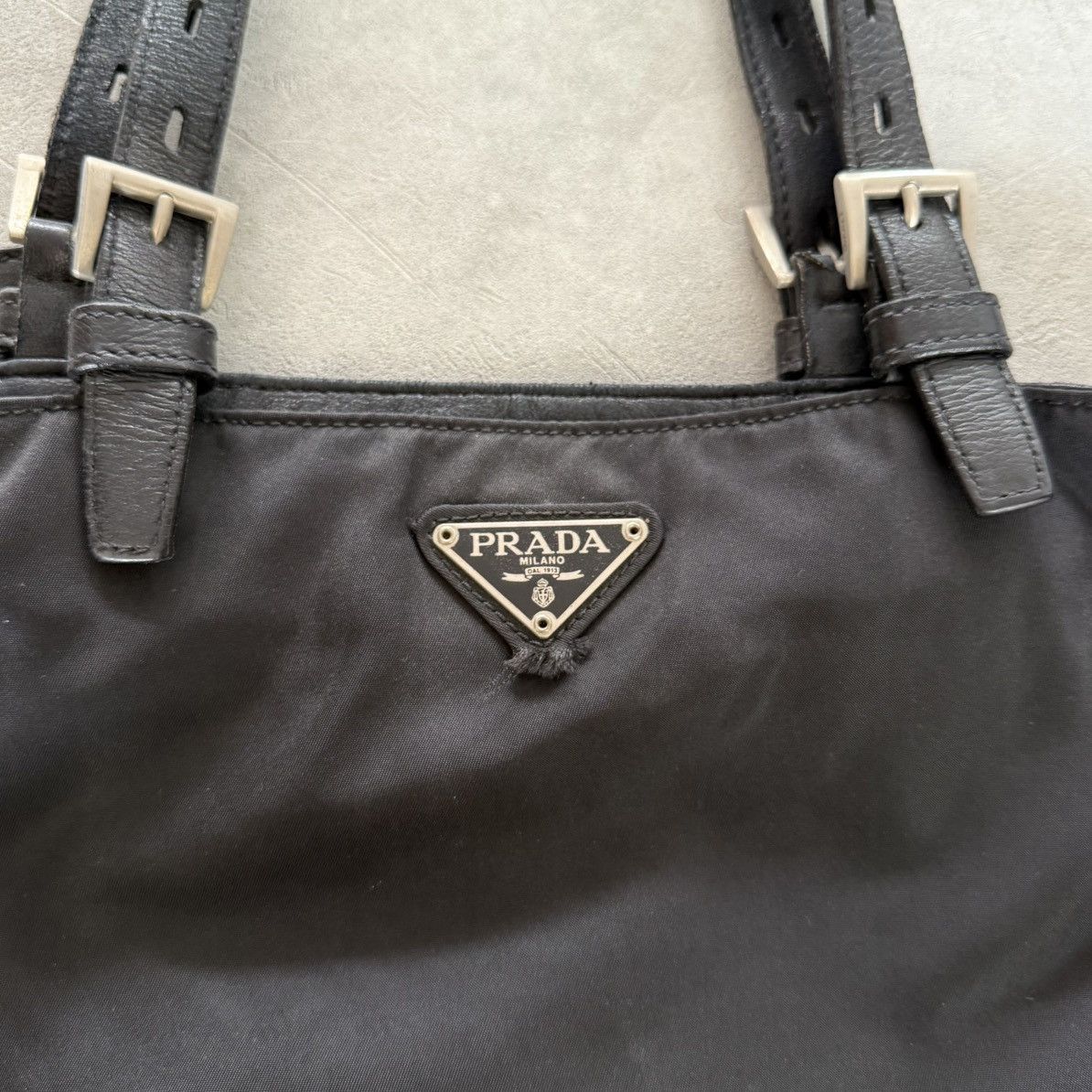 Prada Vintage Prada Tessuto Nylon Leather Tote Bag Size ONE SIZE - 4 Thumbnail