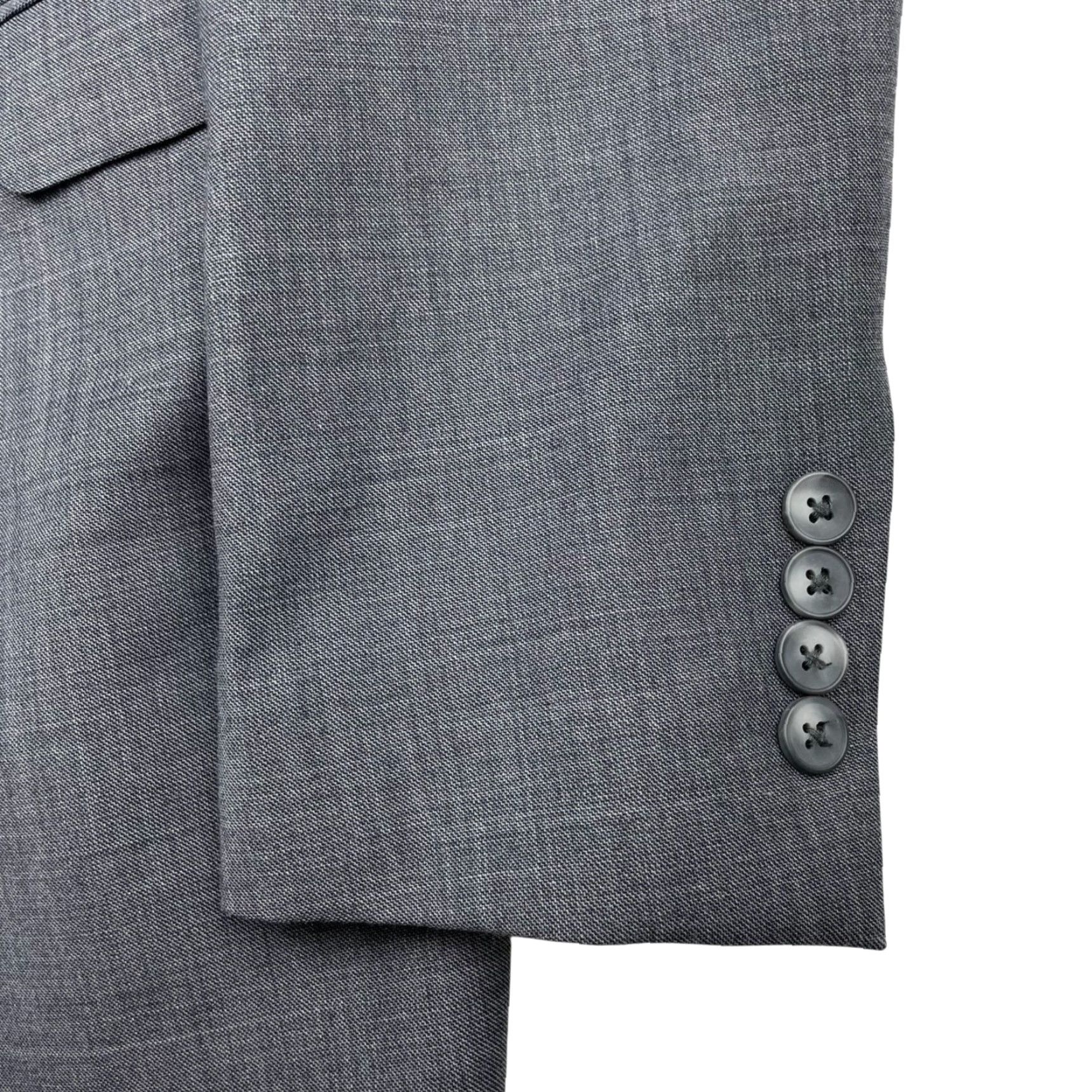 Vintage Penguin Blazer Jacket Gray 2-Button Single-Breasted Wool/Polyester Stretch 40R Mens Jacket Regular Notch Lapel Vintage No Size 40R - 4 Thumbnail