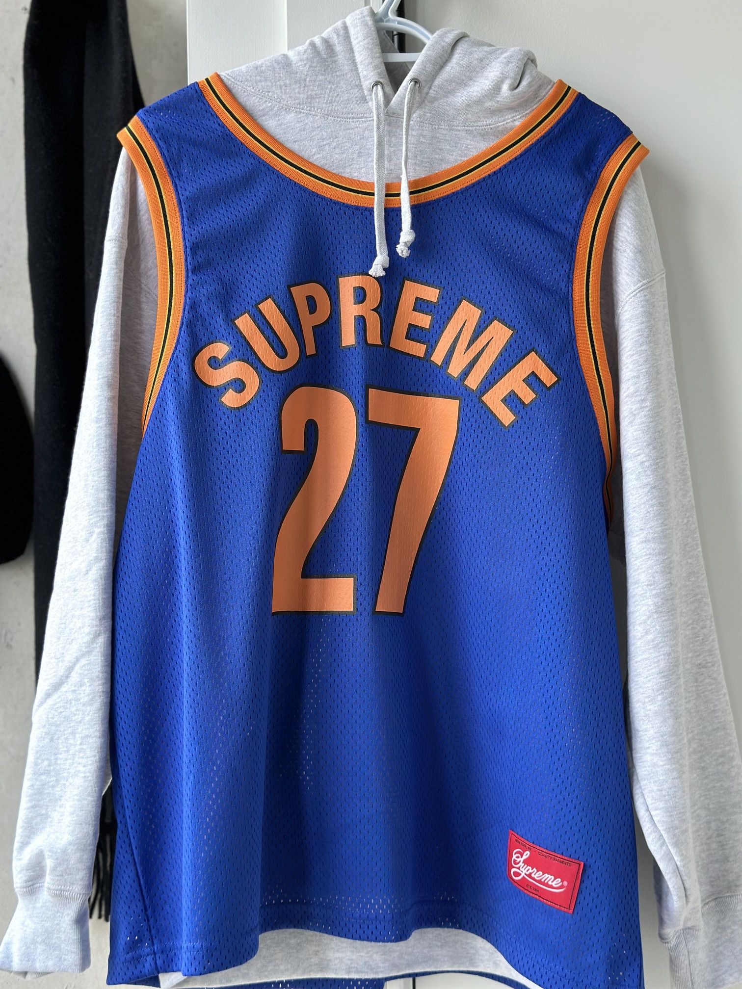 Supreme Supreme Basketball Jersey Hoodie | Grailed