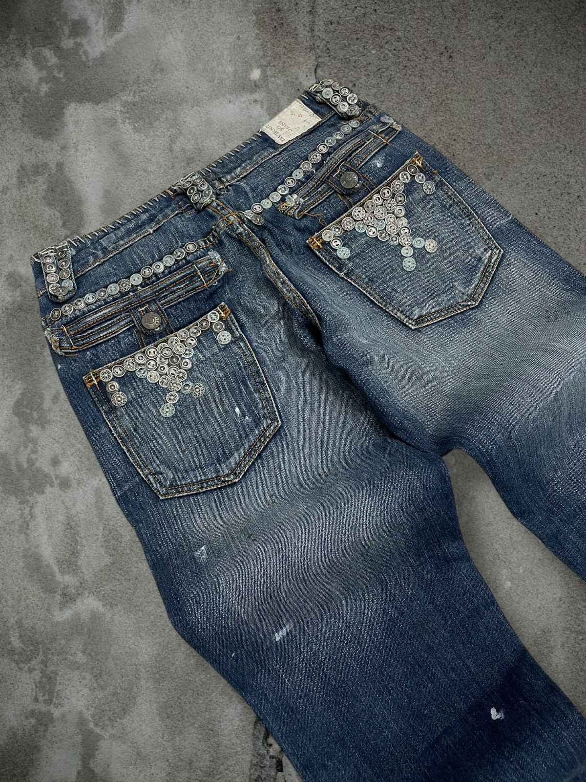 Designer Vintage Rare Og Designer Taverniti Scar Stitch Metal Denim Size US 28 / EU 44 - 16 Thumbnail