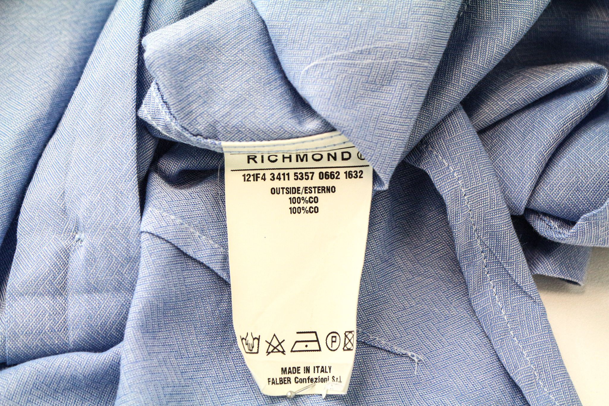 John Richmond EU48 Blue Cotton Short Sleeve Shirt 75173 Size US XXL / EU 58 / 5 - 6 Thumbnail