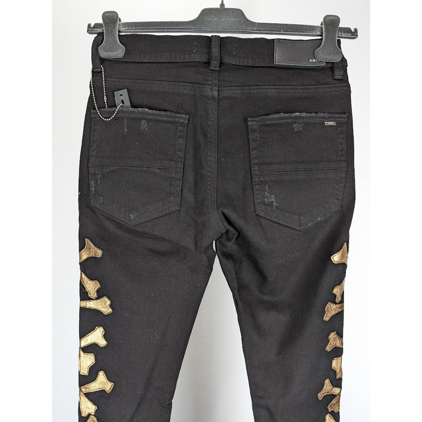 Amiri o1rshd1 Bones Jeans in Black/Gold Size US 38 / EU 54 - 13 Thumbnail