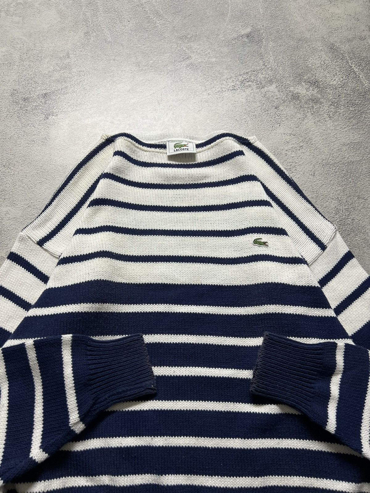 Lacoste × Vintage Vintage Y2k Lacoste Striped Oversized Sweater 90’s Size US M / EU 48-50 / 2 - 5 Thumbnail