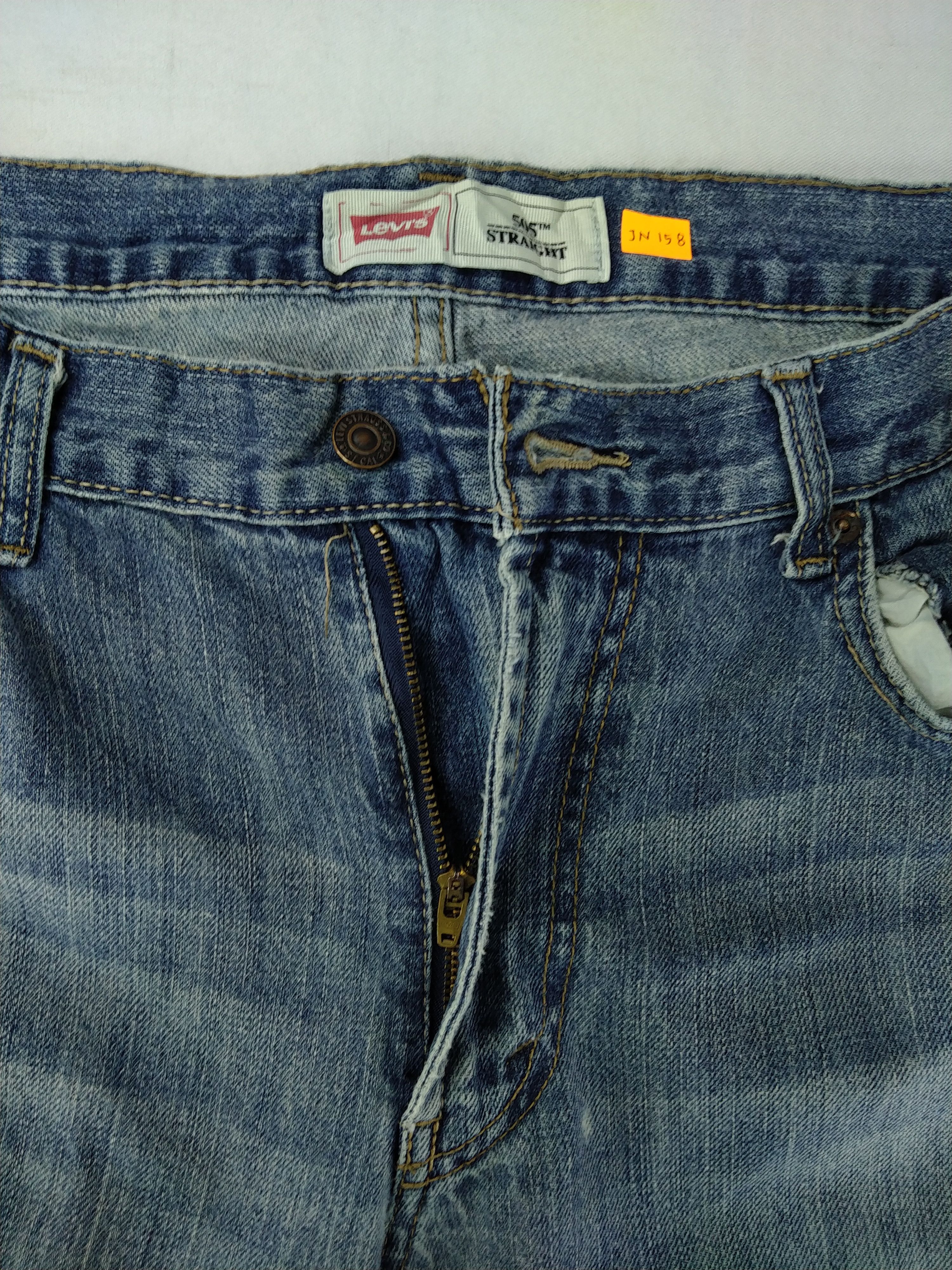 Levi's Vintage Levi's 505 Straight Distressed Denim 37x28 -JN158 Size US 37 - 7 Thumbnail