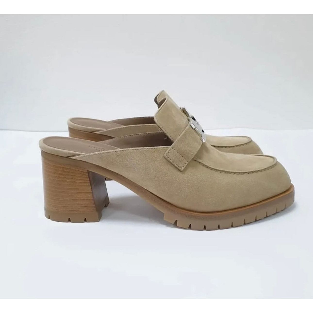 Hermes Hermès Flore 60 Suede Mules Sz.40.5 Size US 10.5 / IT 40.5 - 8 Thumbnail