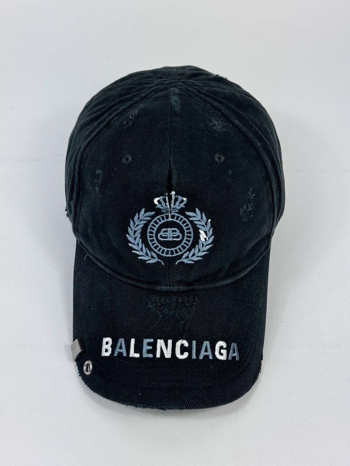 Balenciaga LOGO EMBROIDERED DISTRESSED CAP Size ONE SIZE - 2 Thumbnail