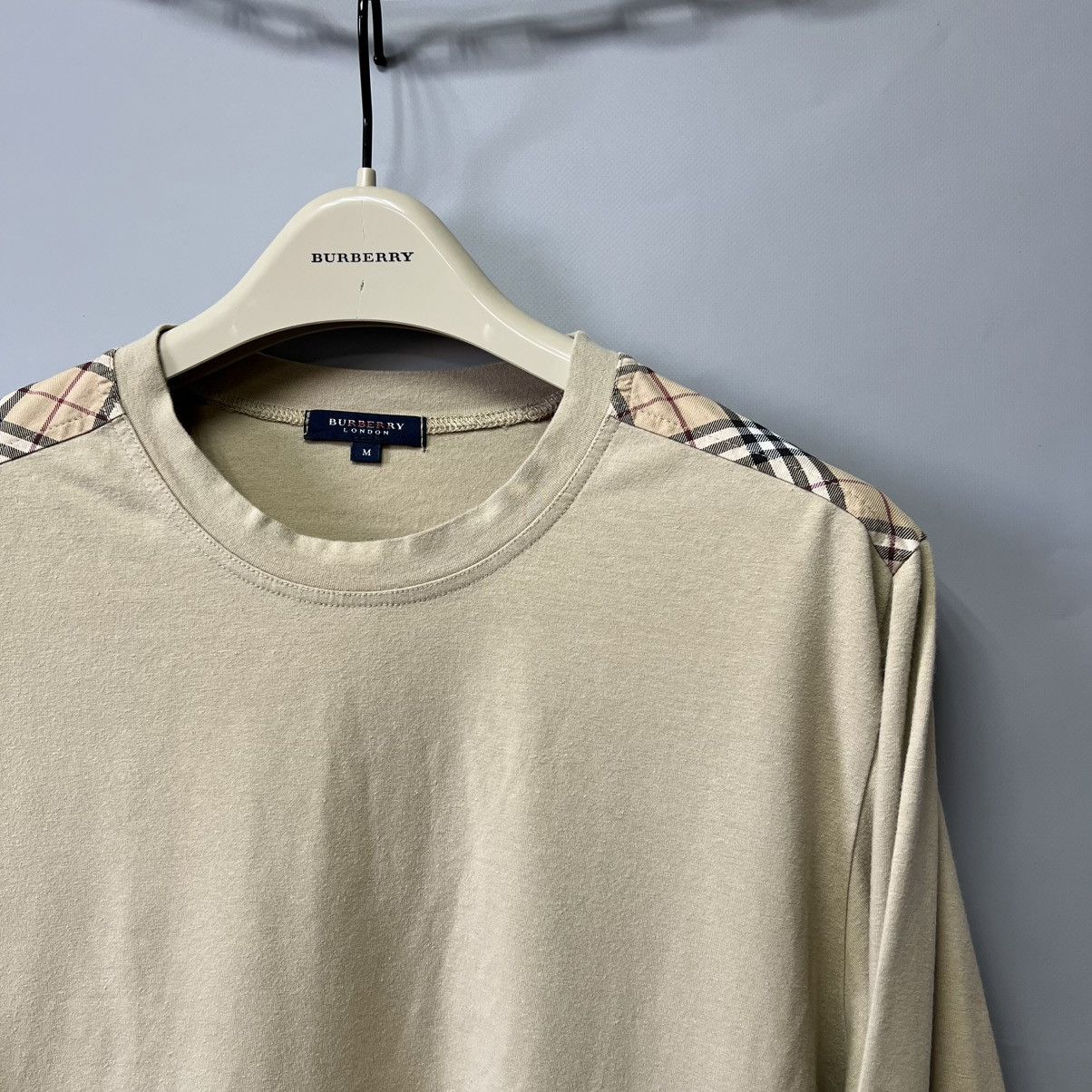 Burberry Burberry Vintage Beige Long Sleeve t shirt nova check Size US M / EU 48-50 / 2 - 4 Thumbnail