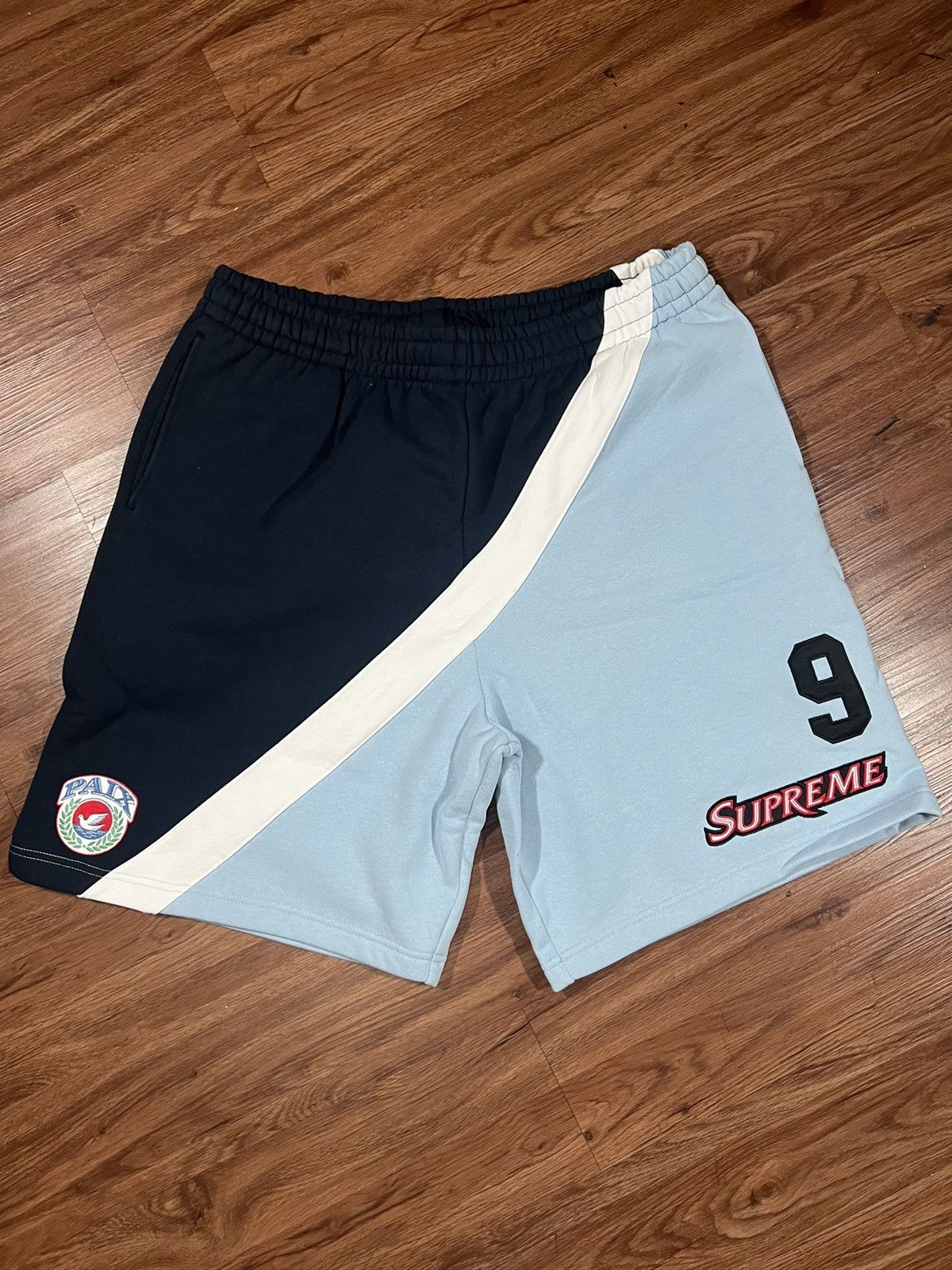 image of Hypebeast x Supreme Equipê Sweatshorts Size XL in Blue, Men's