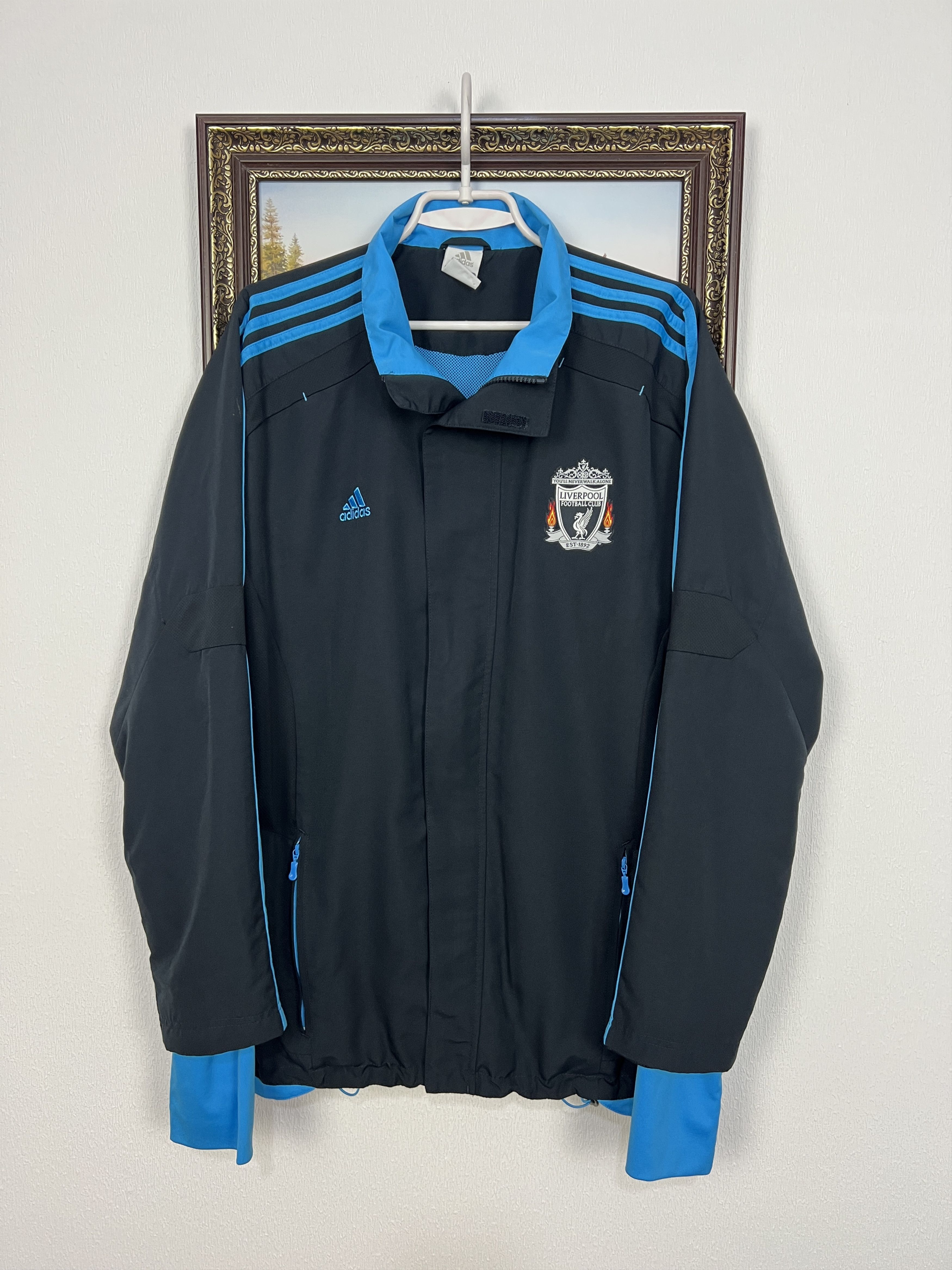 Adidas Vintage Adidas Liverpool Football Train Jacket Soccer Size US L / EU 52-54 / 3 - 1 Thumbnail