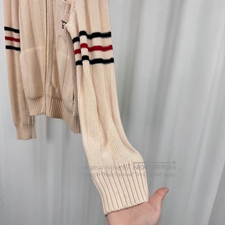 Gucci Gucci Embroidered double G college-style knitted zipper co Size S / US 4 / IT 40 - 4 Thumbnail