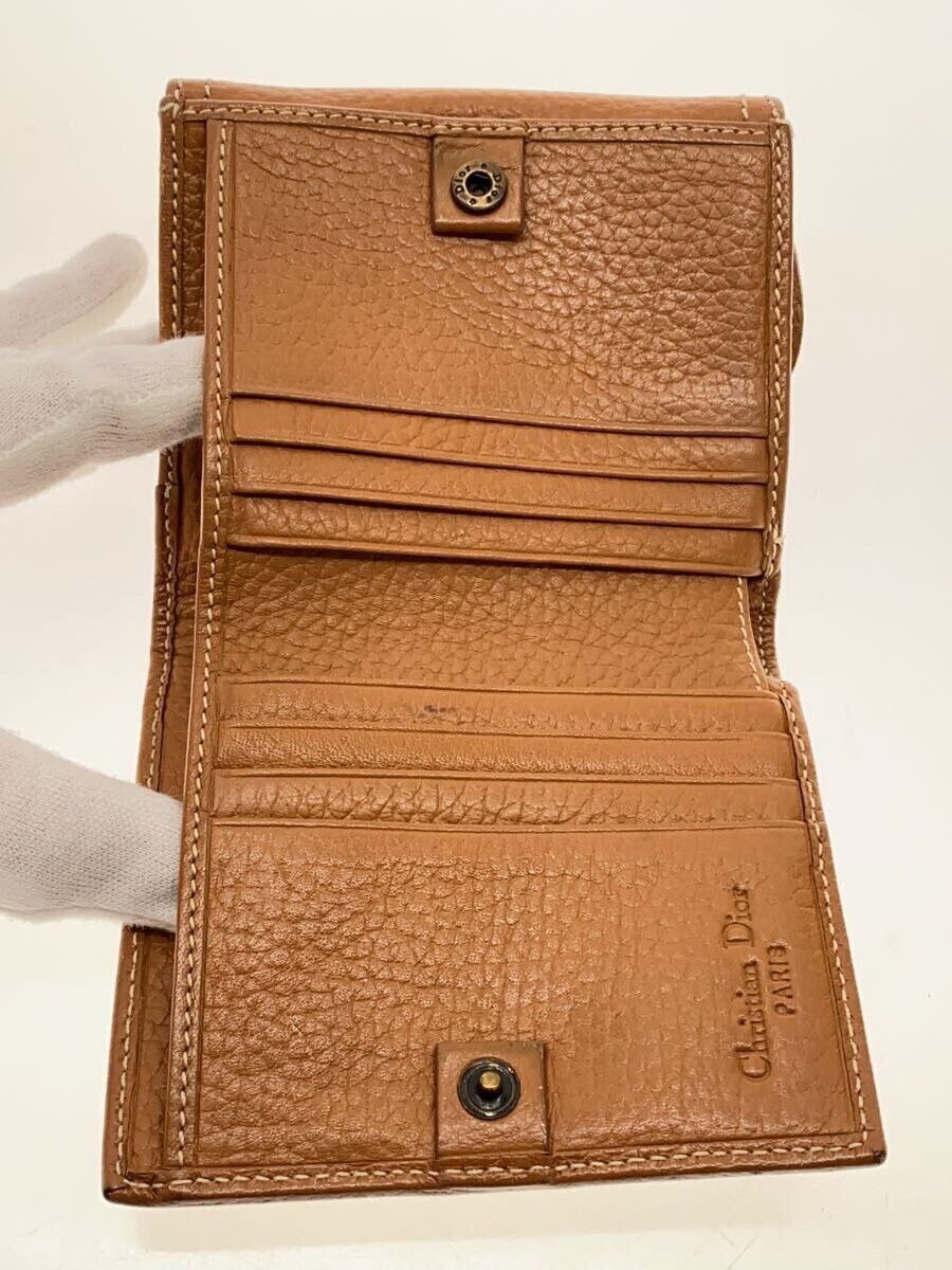 Dior Dior Leather Bi-Fold Wallet Brown Size ONE SIZE - 4 Thumbnail