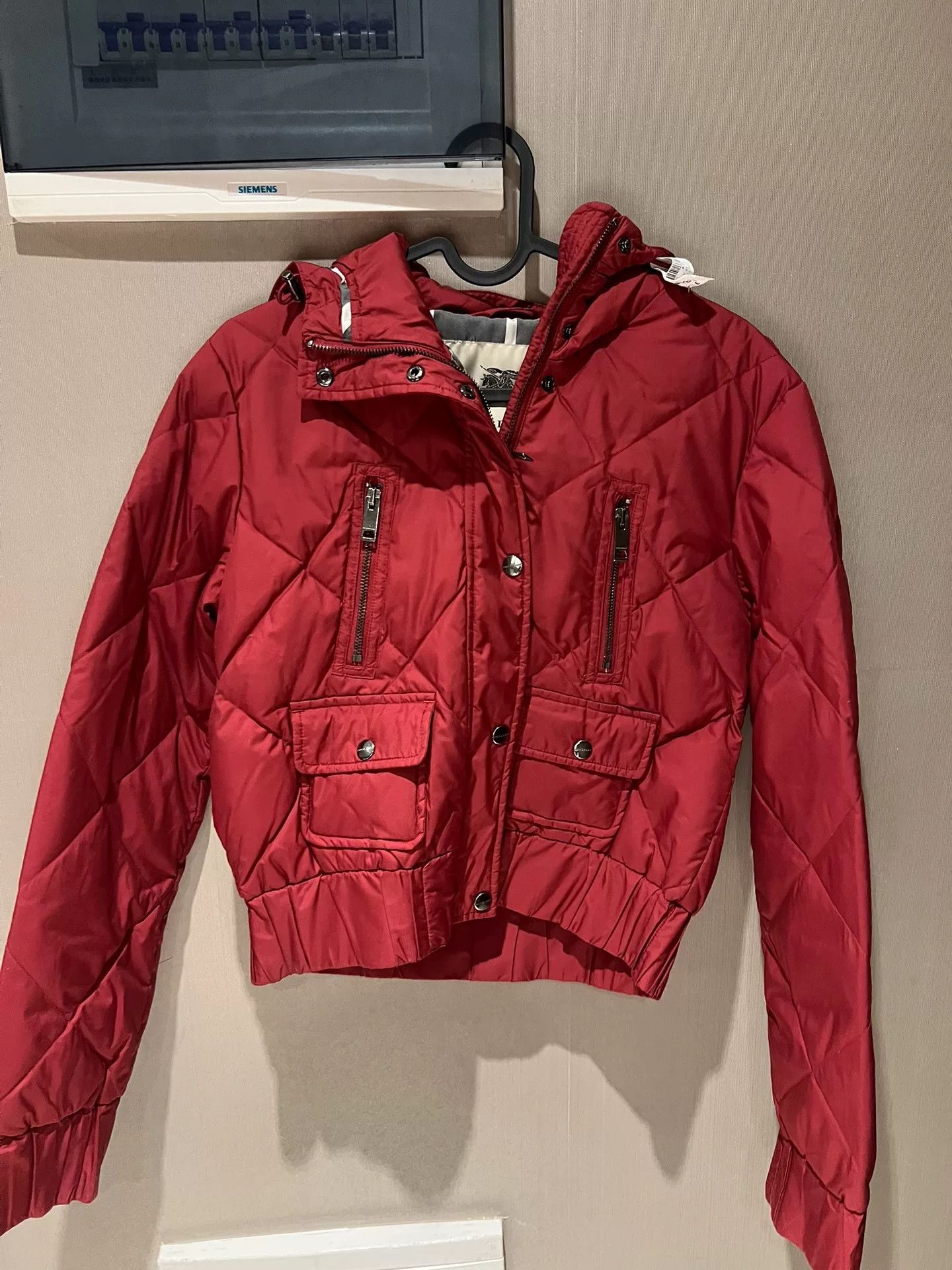 Burberry Burberry Red Cotton Jacket Size S / US 4 / IT 40 - 1 Thumbnail