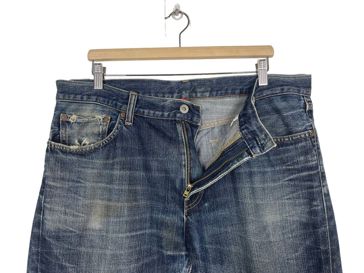 Japanese Brand Uniqlo UJ Distressed Flare Regular Fit Straight Jeans Size US 38 / EU 54 - 8 Thumbnail
