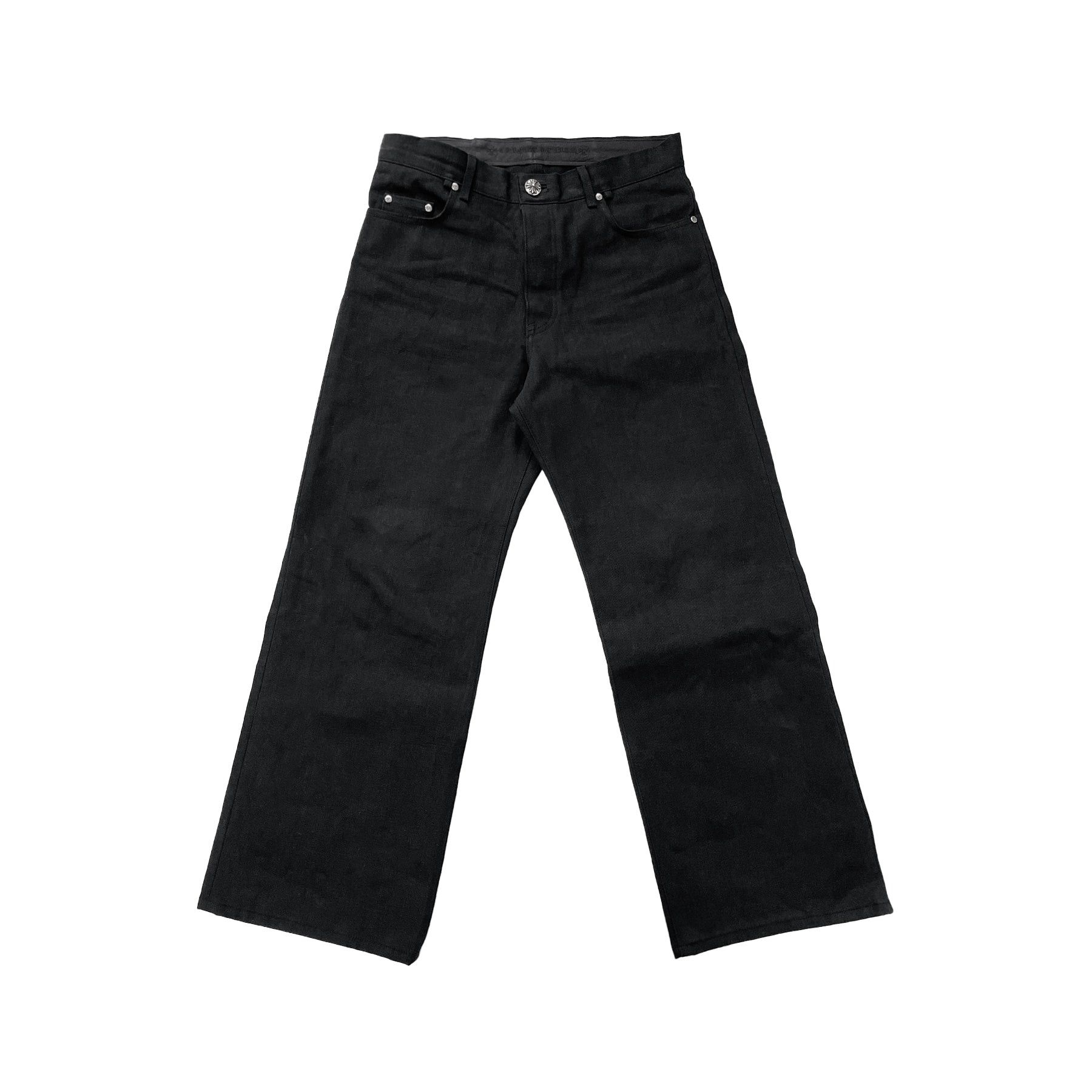 Chrome Hearts Chrome Hearts KS Cross Button Indigo Black Jeans Size 24" / US 00 / IT 34 - 1 Thumbnail