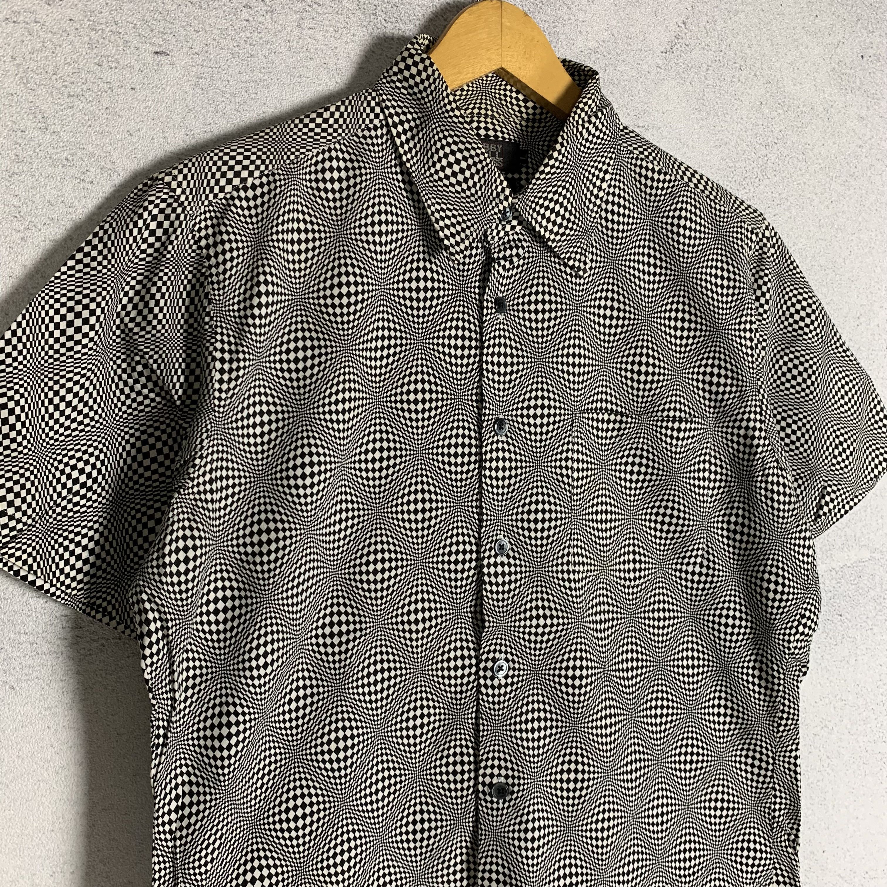 Japanese Brand Abby Vill Press Psychedelic Printed Shirt Checkered Size US L / EU 52-54 / 3 - 4 Thumbnail