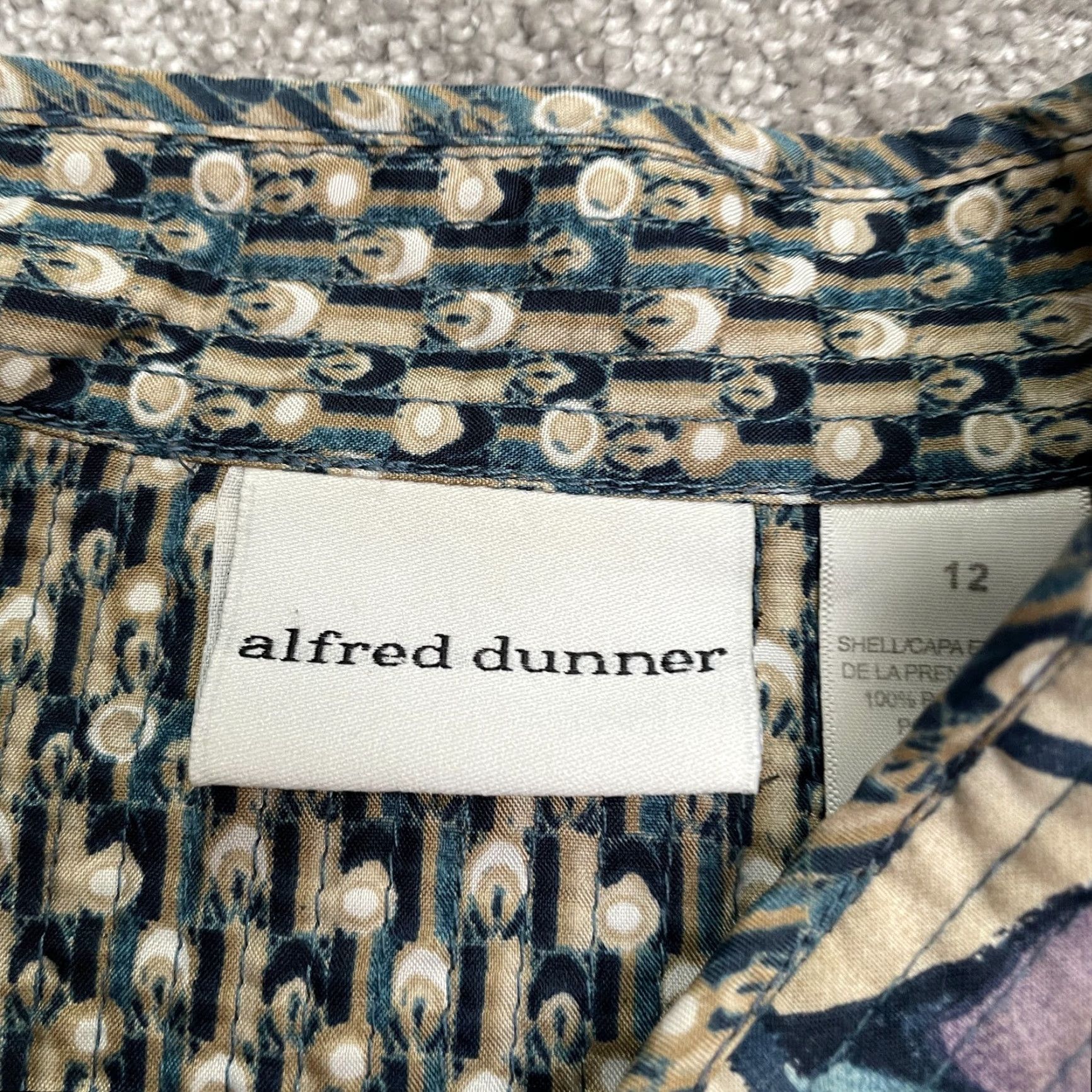 Vintage Alfred Dunner Jacket Womens 12 Purple Floral Reversible Open All Seasons Long Sleeve Casual Workwear Classic Designer Size XL / US 12-14 / IT 48-50 - 4 Thumbnail