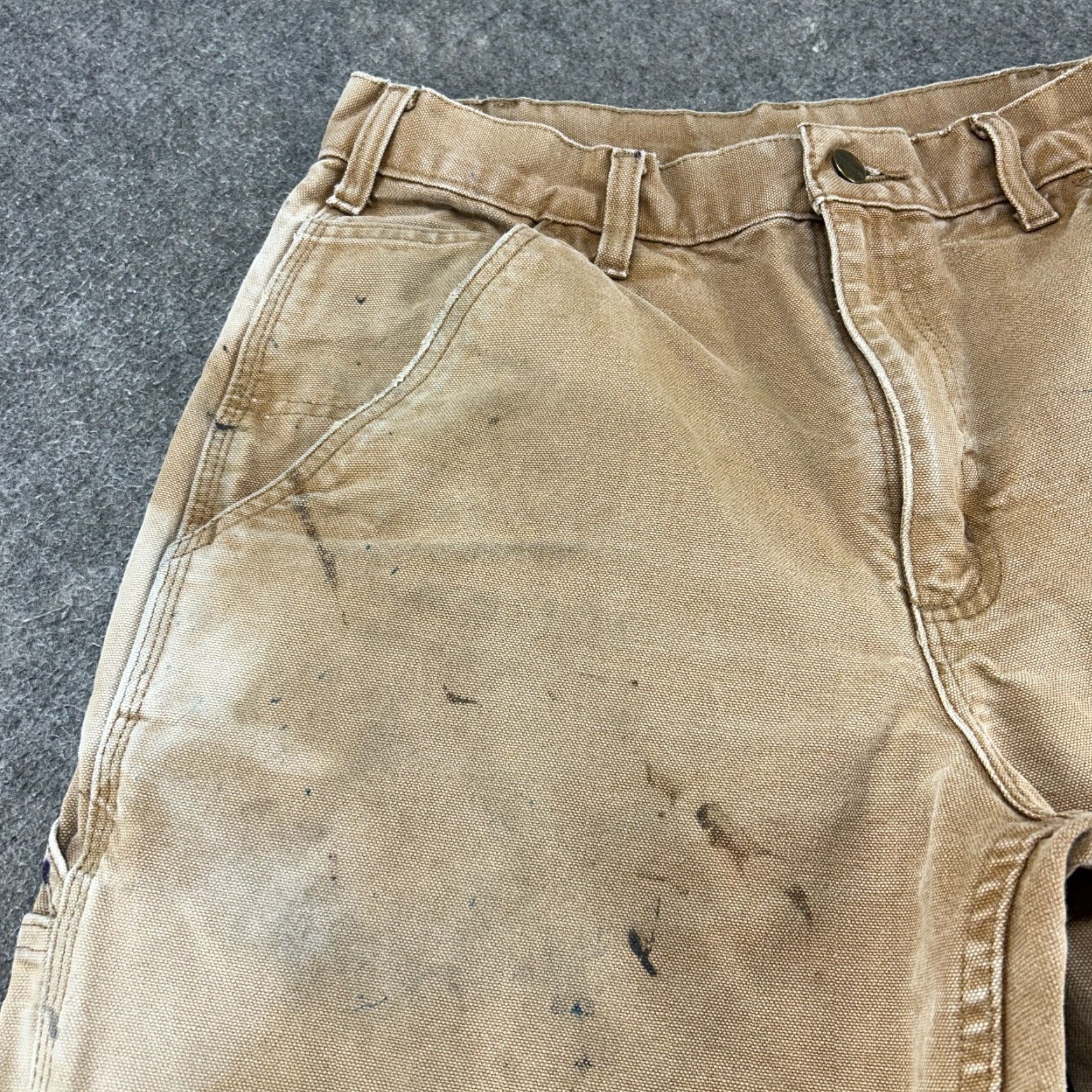 Carhartt VINTAGE Carhartt Pants Mens 32x30 Brown Tan Carpenter Canvas Sun Faded B11 BRN Size US 32 / EU 48 - 3 Thumbnail