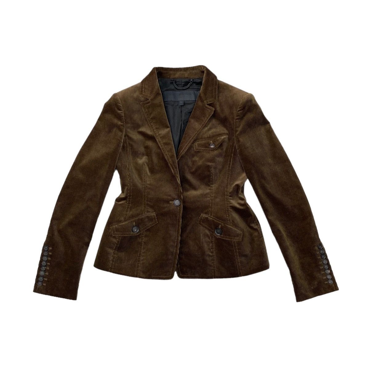 image of Burberry Prorsum Women's Corduroy Blazer Size 44 in Brown