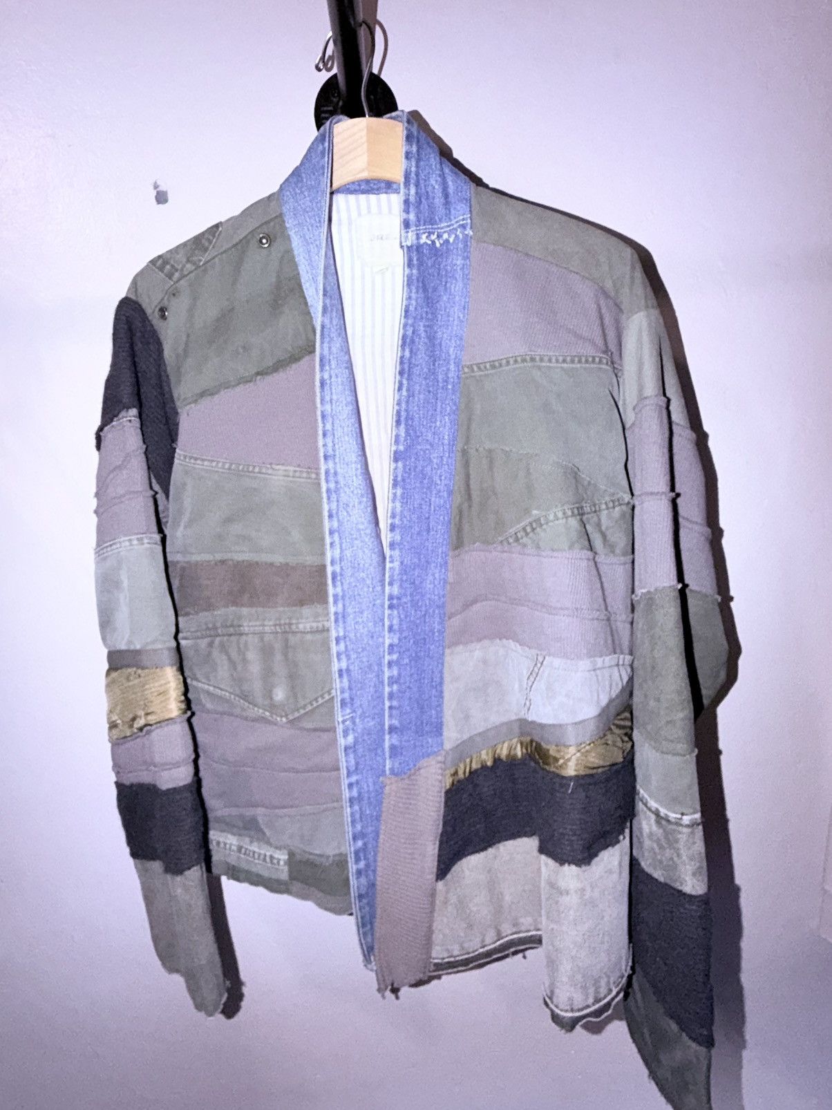 Greg Lauren Greg Lauren shawl-collar patchwork jacket Size US L / EU 52-54 / 3 - 1 Thumbnail
