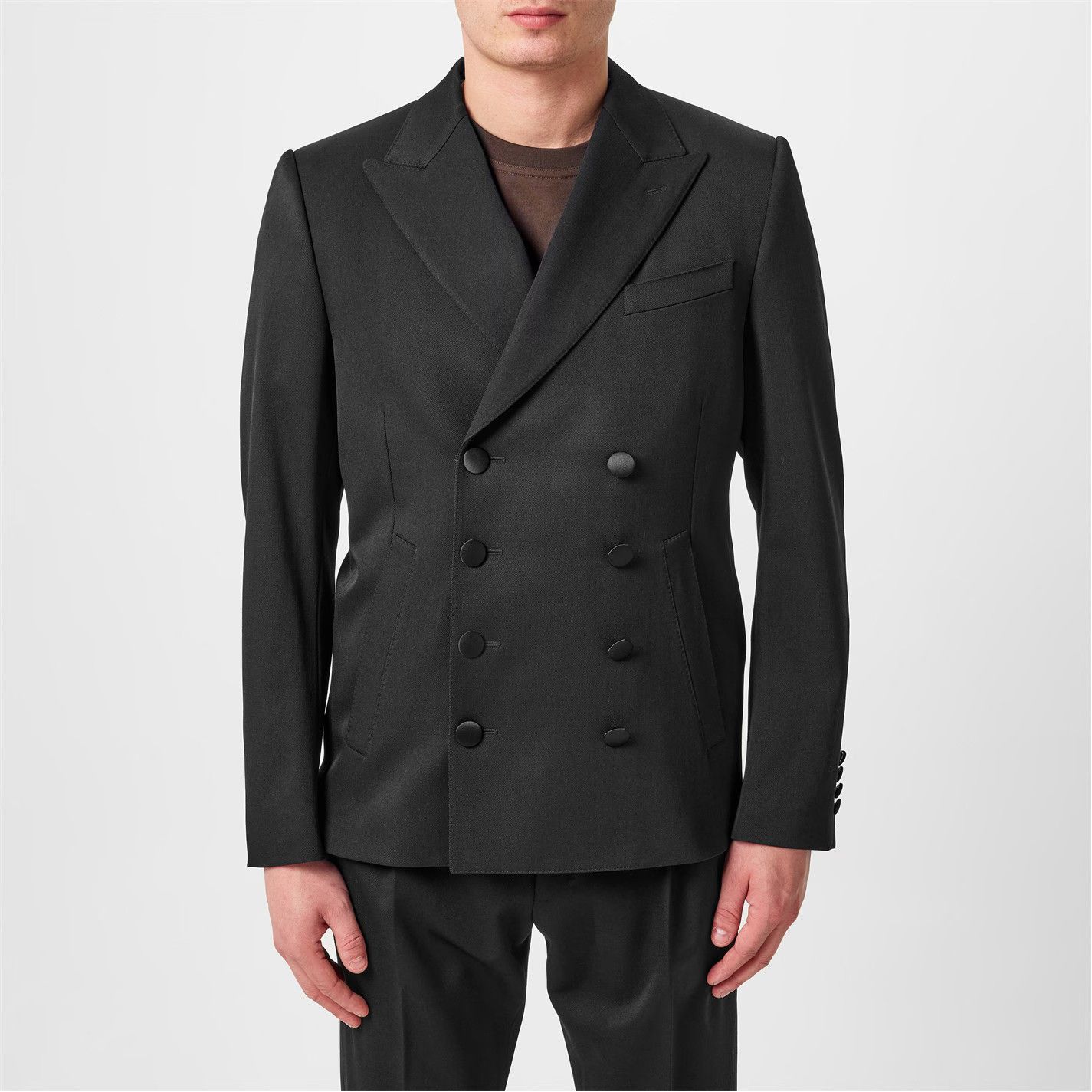 Dolce & Gabbana o1g2r1mq0426 Double Breasted Formal Jacket in Black Size US L / EU 52-54 / 3 - 2 Thumbnail