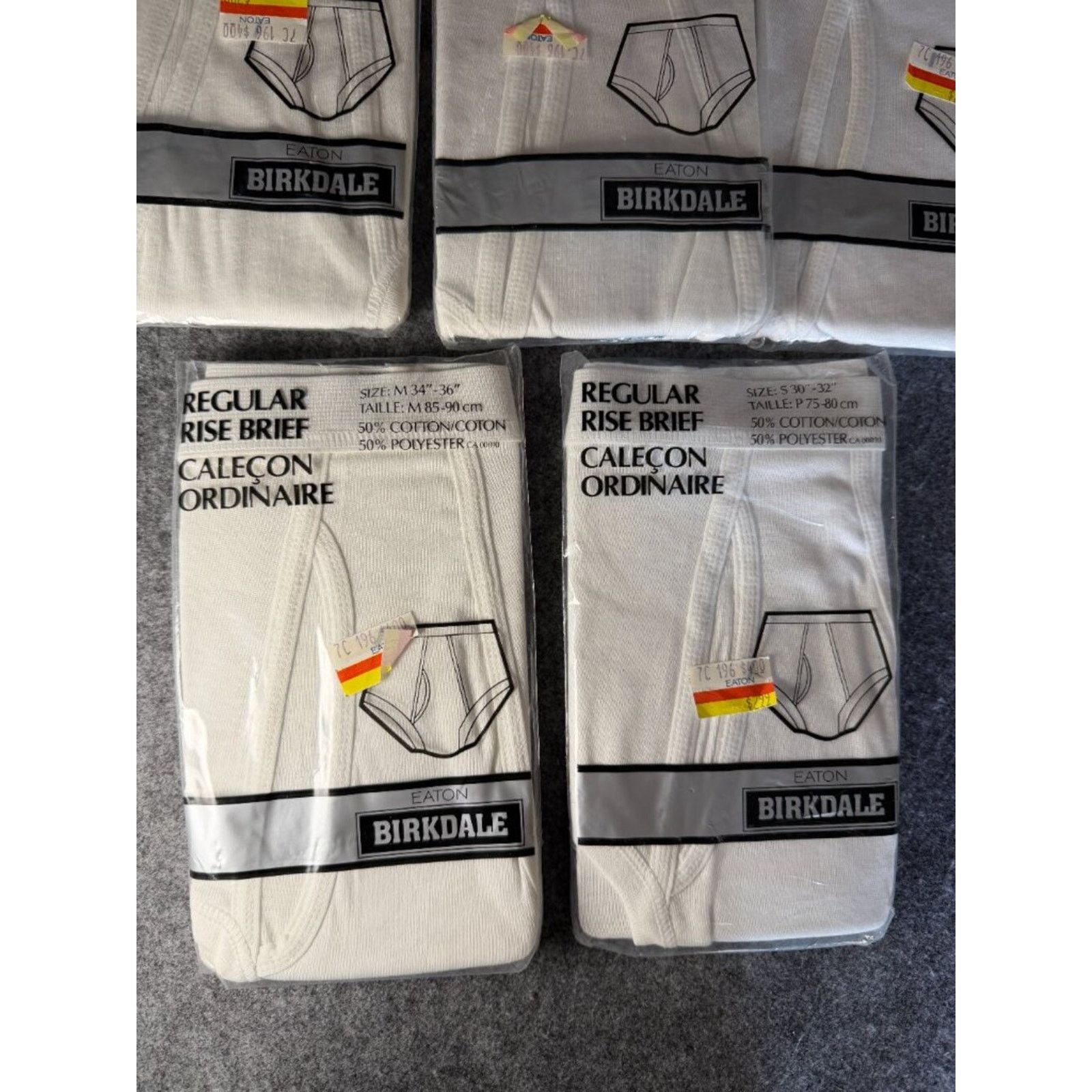 Eaton Eaton Vintage Men’s Briefs White Size Medium 5 Pack New Size 30 - 4 Thumbnail