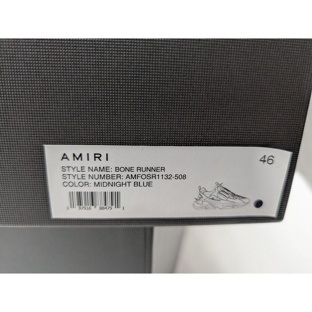 Amiri o1rshd1 Q:3 / Bone Runners Sneakers in Midnight Blue Size US 13 / EU 46 - 21 Thumbnail