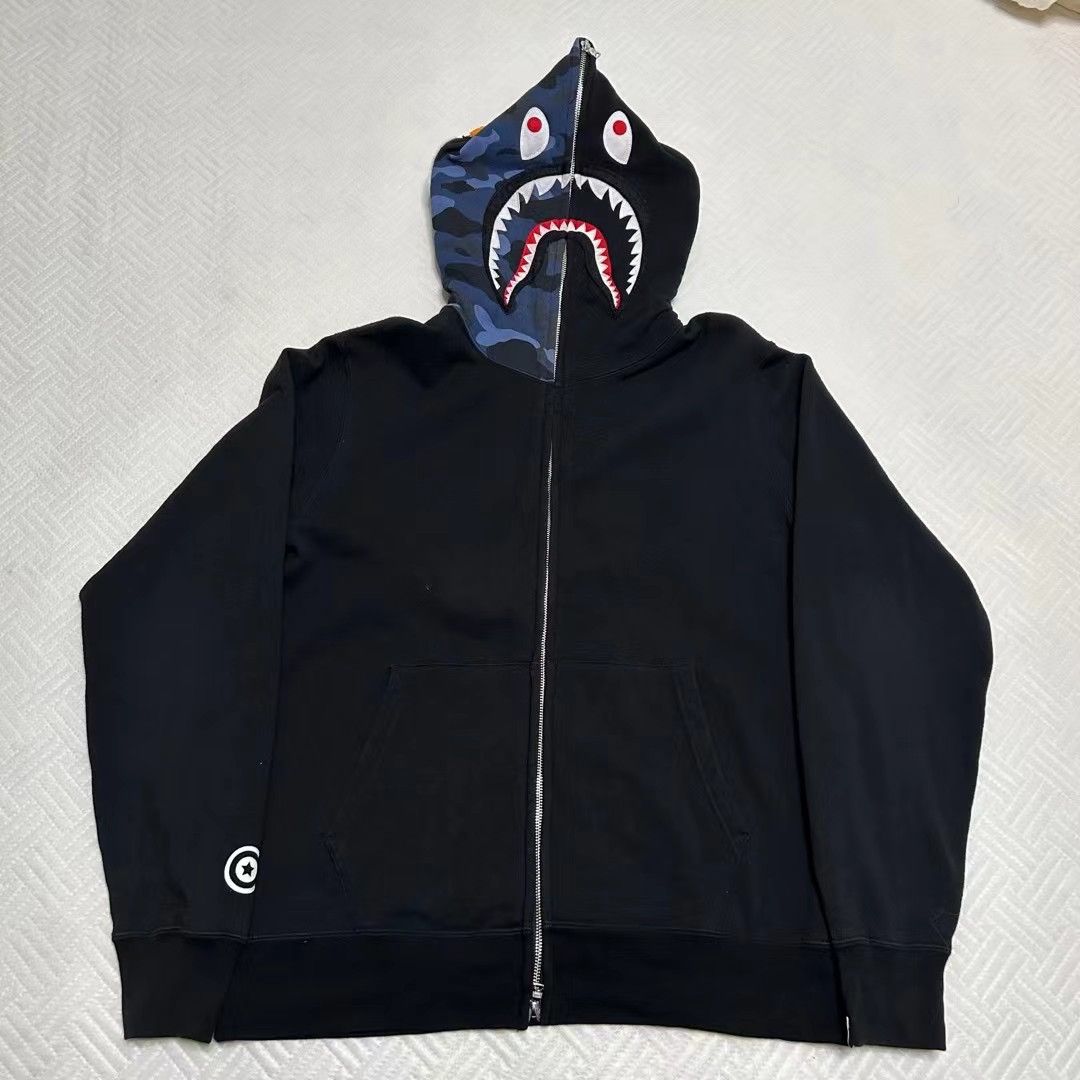 Bape COLOR CAMO SHARK FULL ZIP HOODIE Size US XL / EU 56 / 4 - 1 Thumbnail