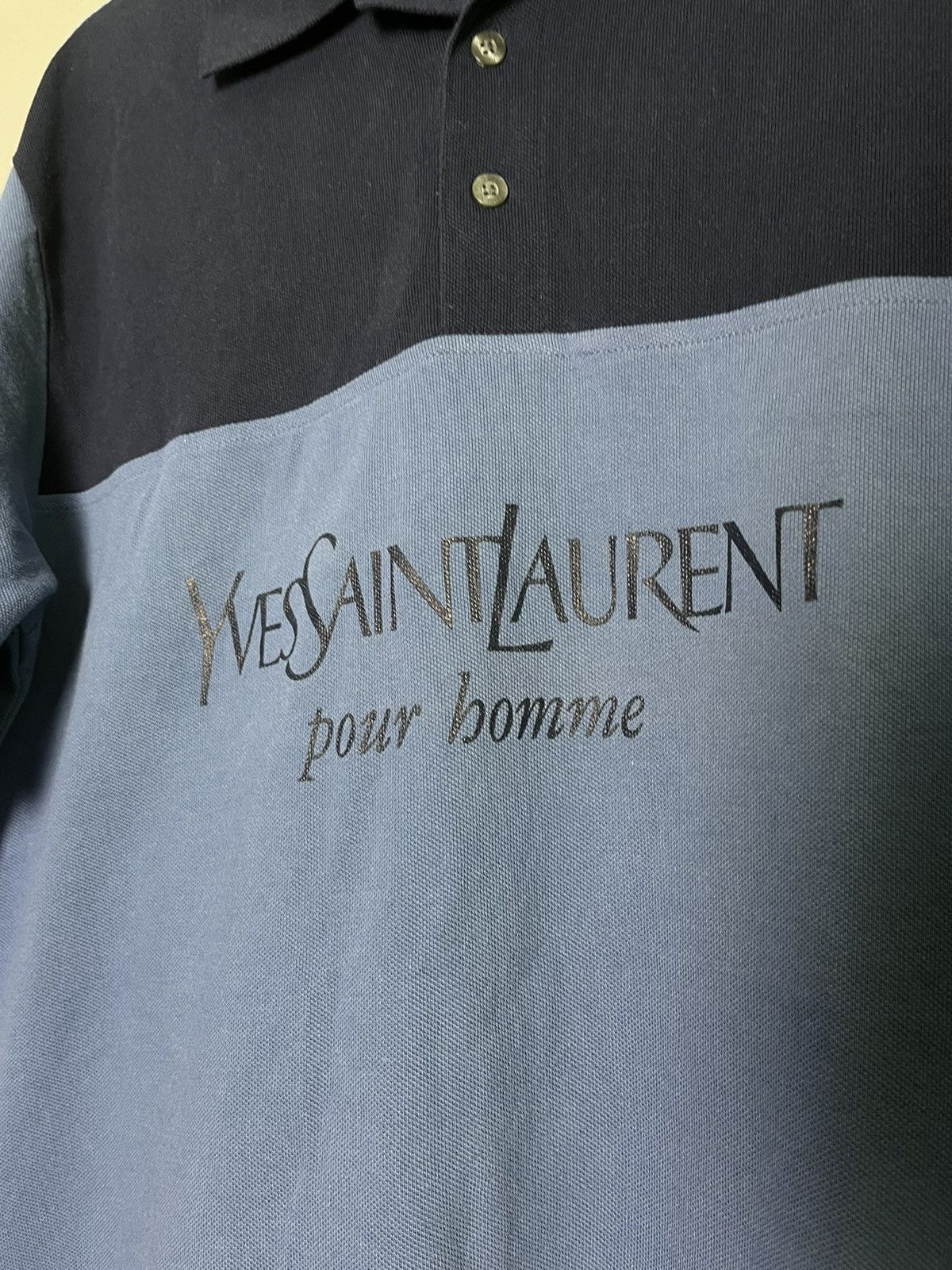 Yves Saint Laurent Yves saint Laurent polo tshirt big logo Size US L / EU 52-54 / 3 - 2 Thumbnail