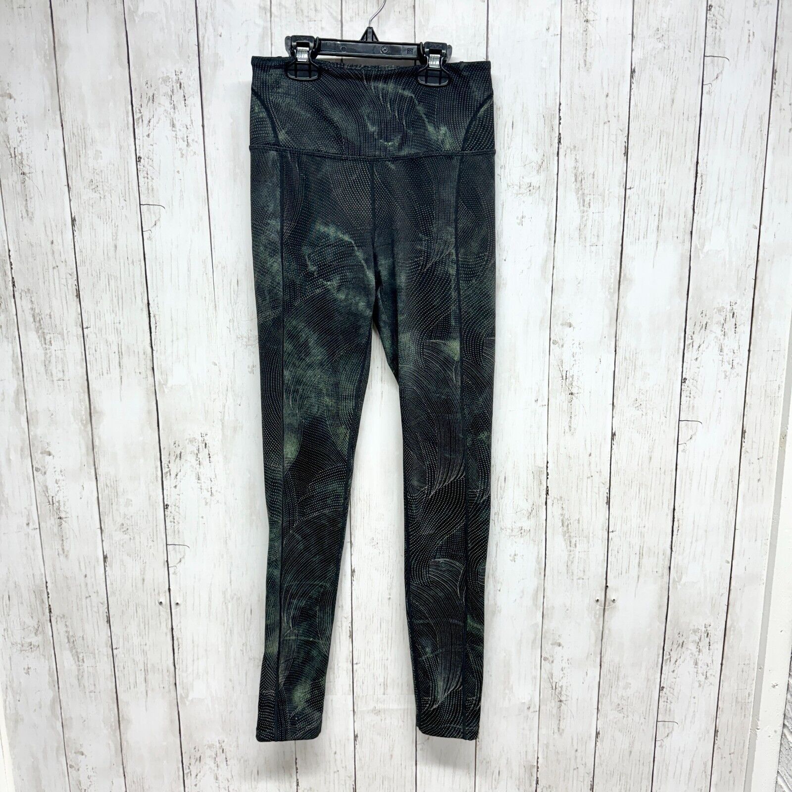 Free People FREE PEOPLE XS Black Green Marble High-Waist Ankle Leggings Size 24" / US 00 / IT 34 - 1 Thumbnail