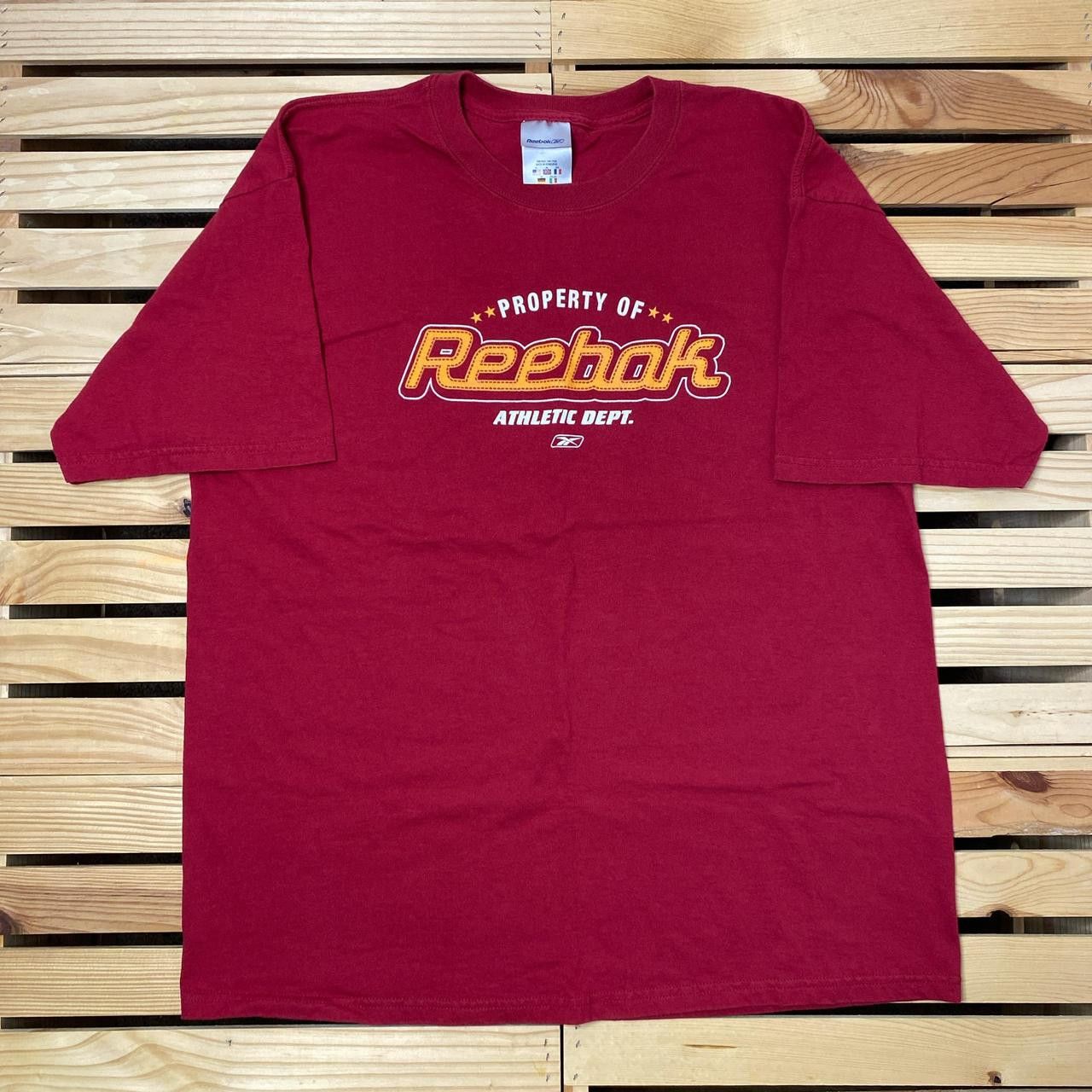 Reebok Vintage Reebok Burgundy Tee Size XL Size US XL / EU 56 / 4 - 1 Thumbnail