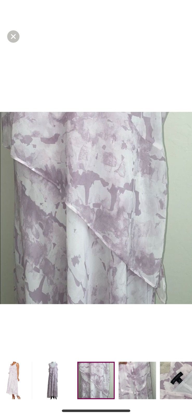 Halston H by halston lavender sky floral layered maxi dress size 12 Size XL / US 12-14 / IT 48-50 - 2 Thumbnail