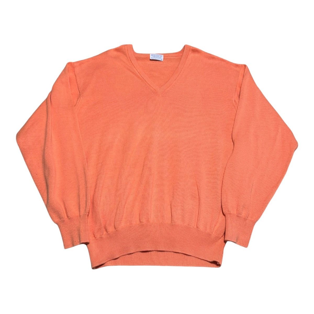 Brooks Brothers × Vintage Vintage 60s Brooks Brothers Cotton V-Neck Sweater Men’s 46 Size US XL / EU 56 / 4 - 1 Thumbnail