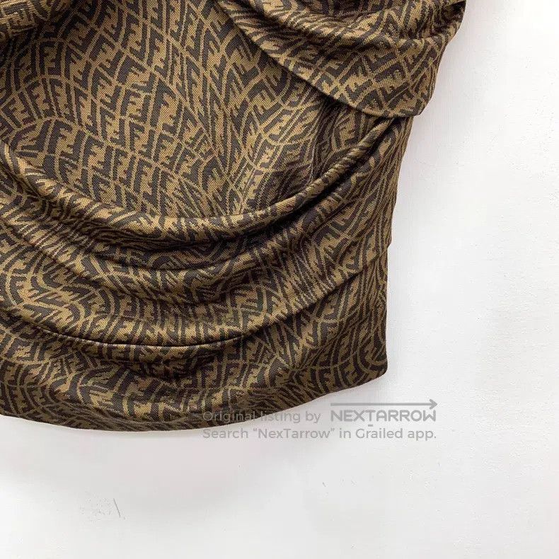 Fendi Fendi Dark brown double F old flower full print, back zipp Size XS / US 0-2 / IT 36-38 - 4 Thumbnail