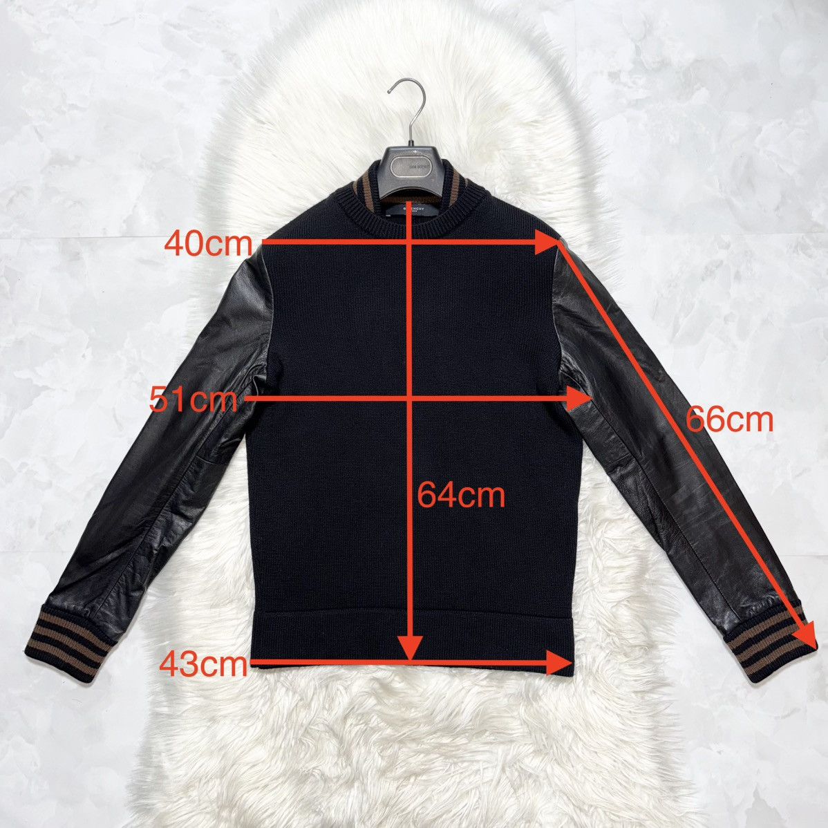 Givenchy Authentic masterpiece Givenchy leather sleeve knit jacket Size US S / EU 44-46 / 1 - 4 Thumbnail