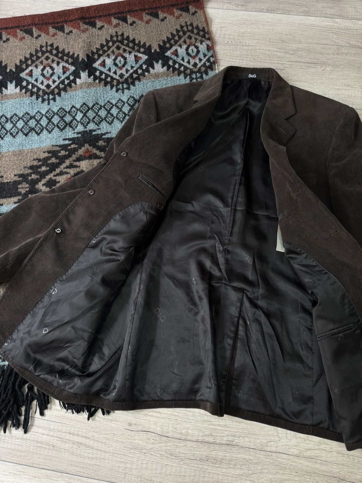 Dolce & Gabbana Dolce Gabbana Velvet Blazer Jacket Brown Size 48R - 7 Thumbnail