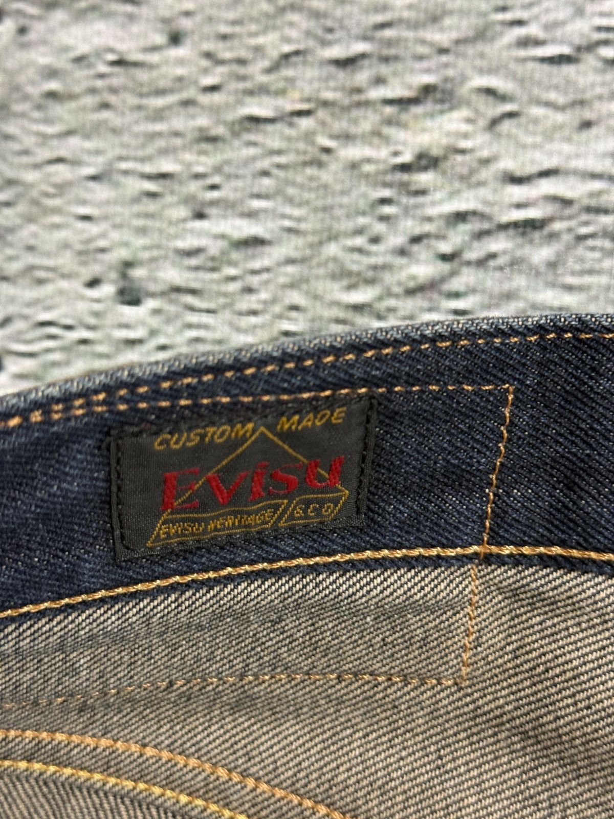 Evisu Evisu jeans daicock big logo yellow selvedge denim Size US 31 - 6 Thumbnail