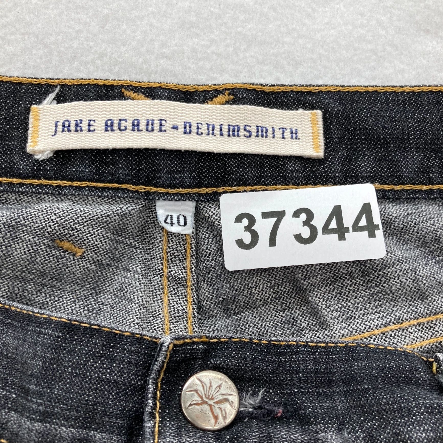 Denime Agave The Fortyniner Jeans Mens 40x33 Straight Fit Loose Comfort Relaxed Denim Black Diablo Negro Size US 40 / EU 56 - 4 Thumbnail