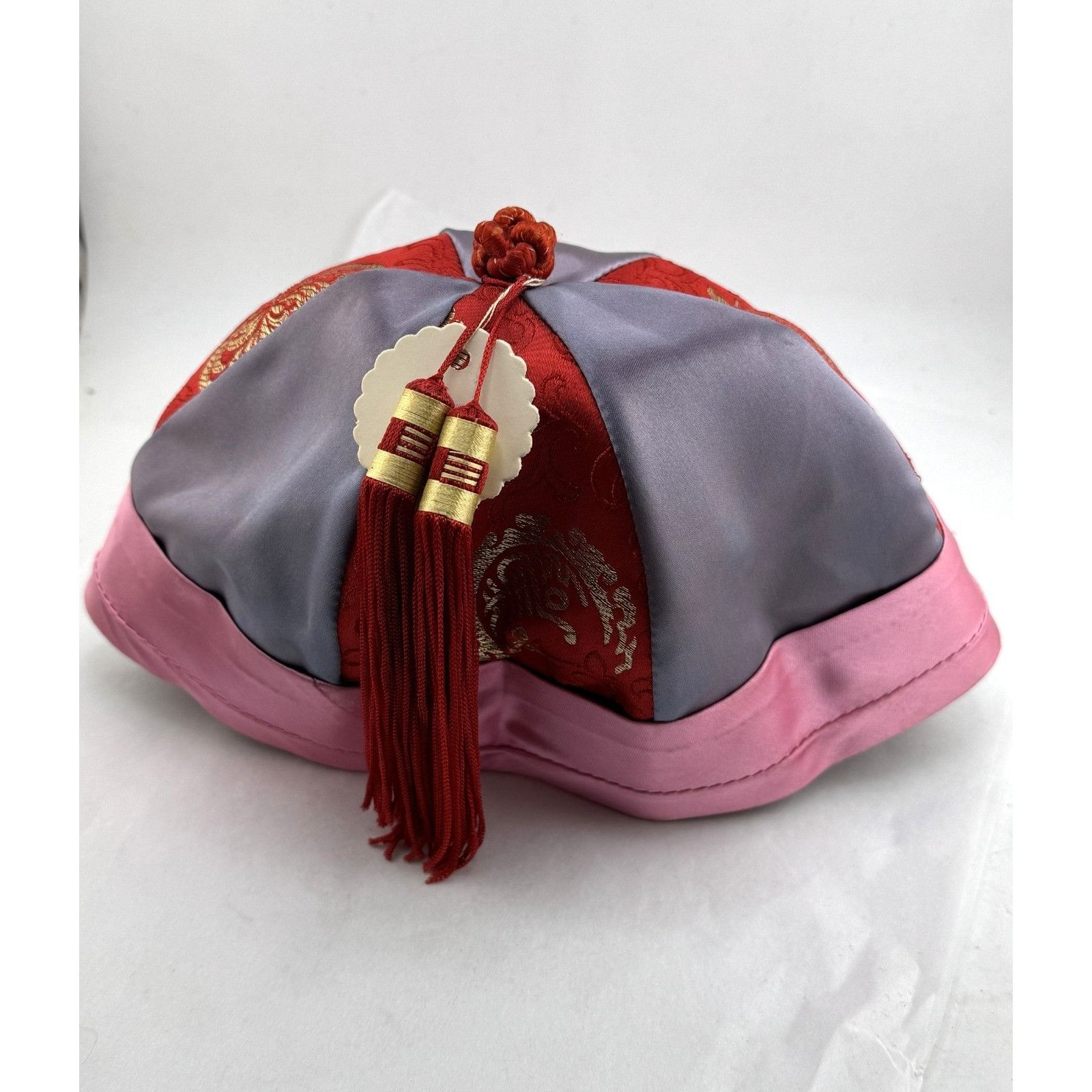 Other Vintage Chinese Skull Cap Pink Red Tassel Beanie Hat Size ONE SIZE - 1 Thumbnail