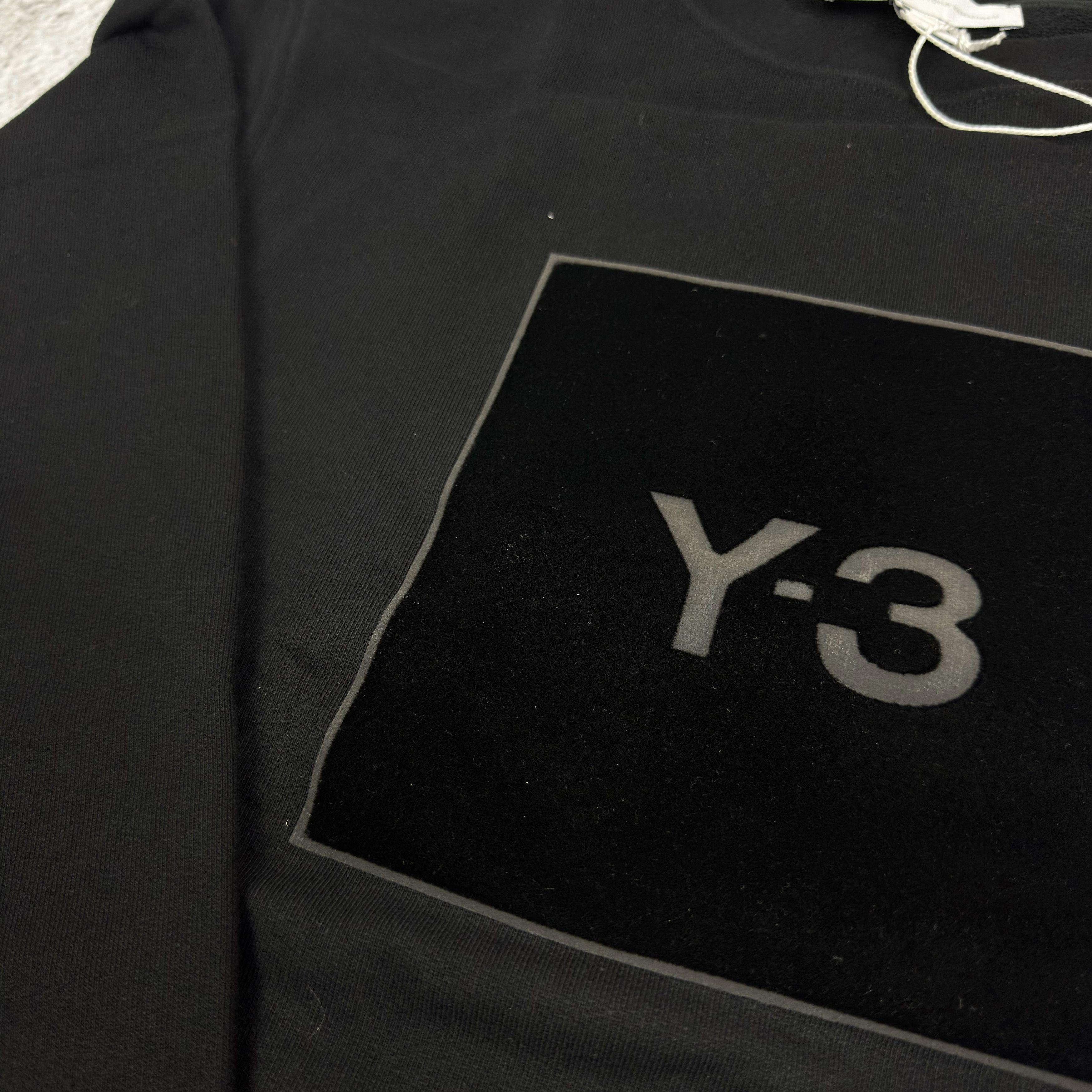 Adidas Adidas Men's Black Cotton Y-3 Square Logo Sweatshirt Small Size US S / EU 44-46 / 1 - 4 Thumbnail