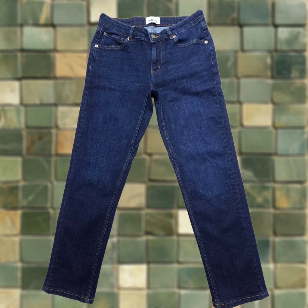 DUER DU/ER Jeans Slim Straight Denim Dark Stone 28 x 28 Women City Nature Moon 5-Pocket Stretch Mid Rise VINTAGE: No Size 28" / US 6 / IT 42 - 1 Thumbnail