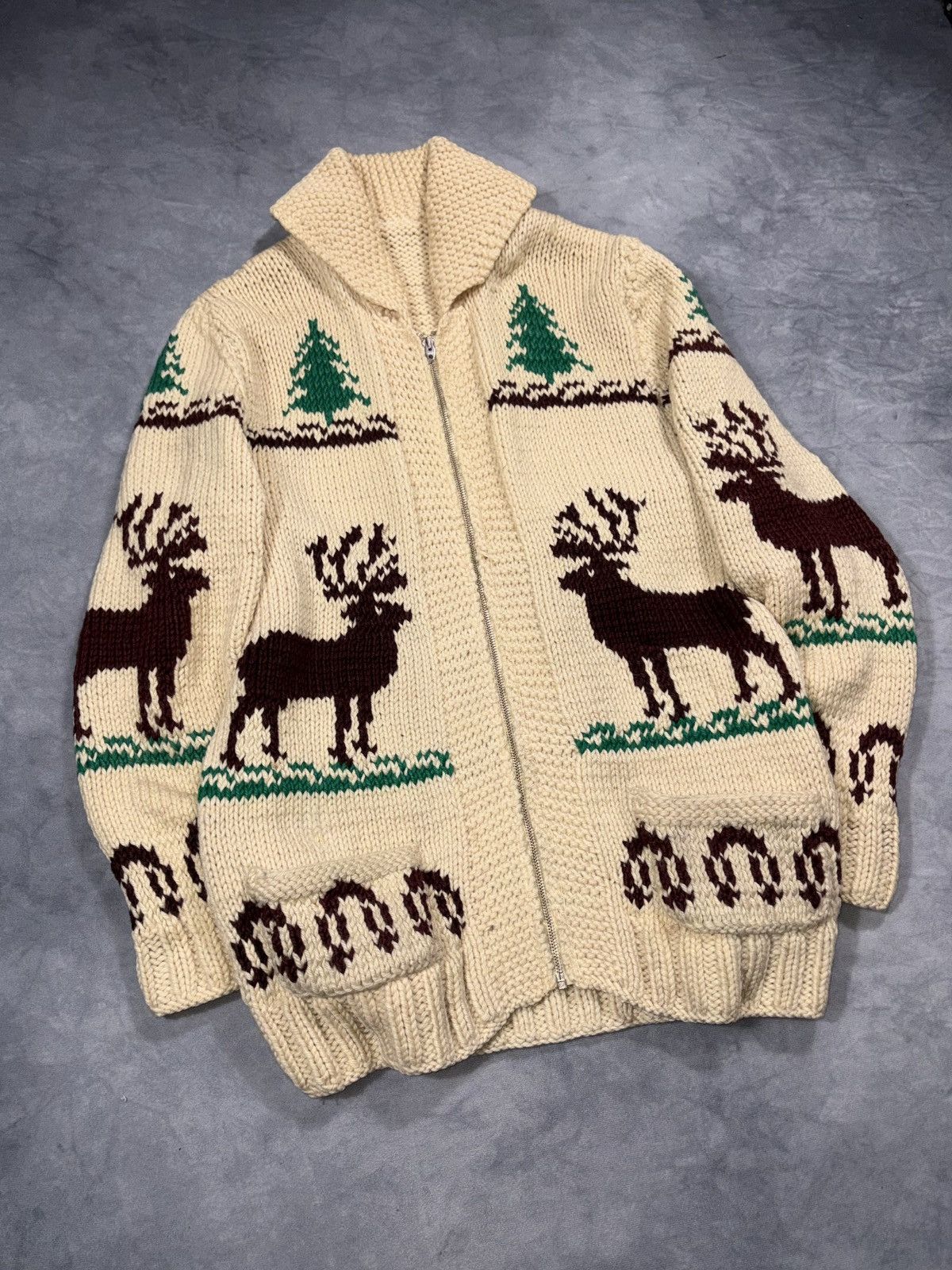 Other Original Cowichan Post WW2 50s Moose Zip Sweater Size US M / EU 48-50 / 2 - 3 Thumbnail