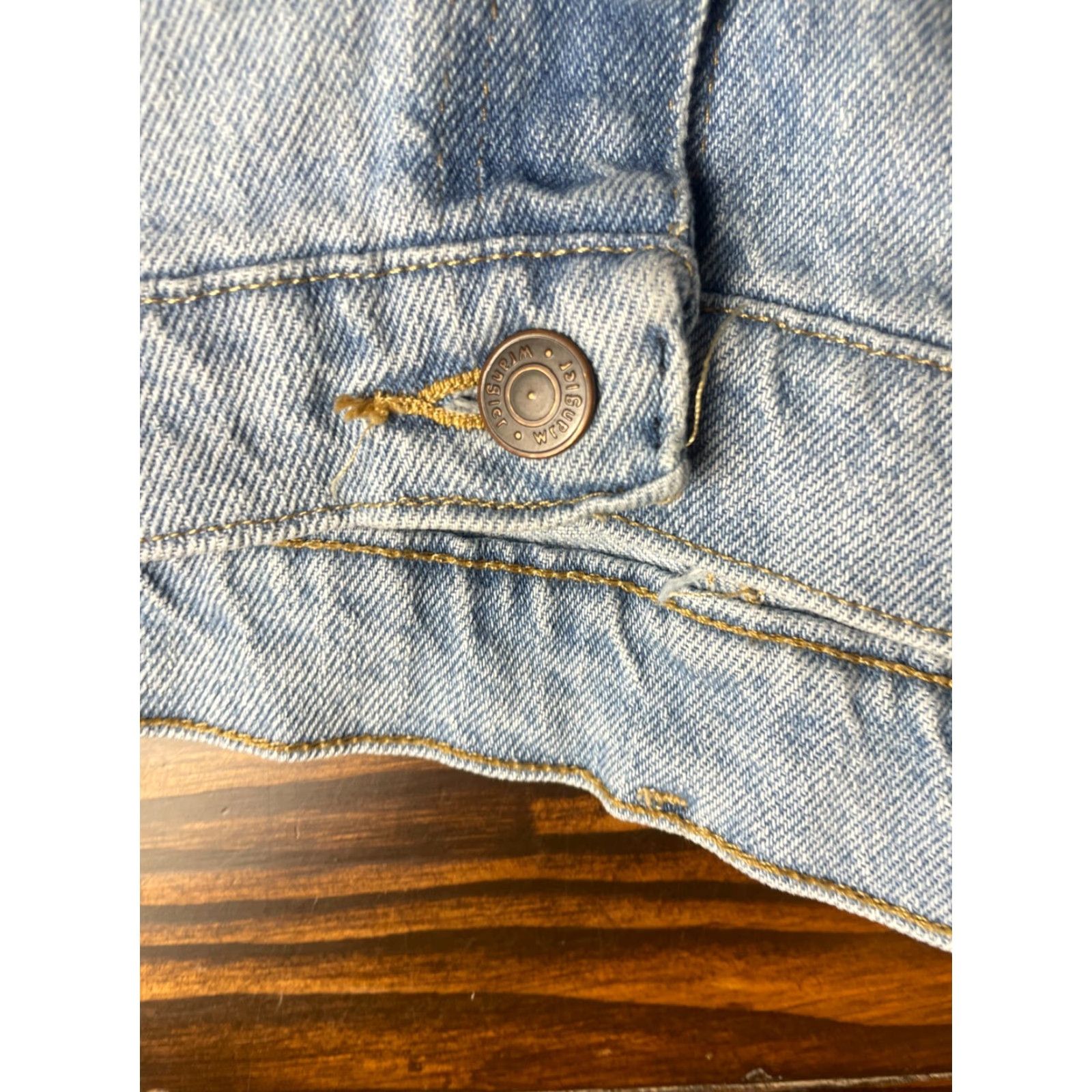 Wrangler Wrangler Jeans Men's 40X30 Blue Denim Straight Leg Bleach Wash Work Pants Jeans Size US 39 - 6 Thumbnail