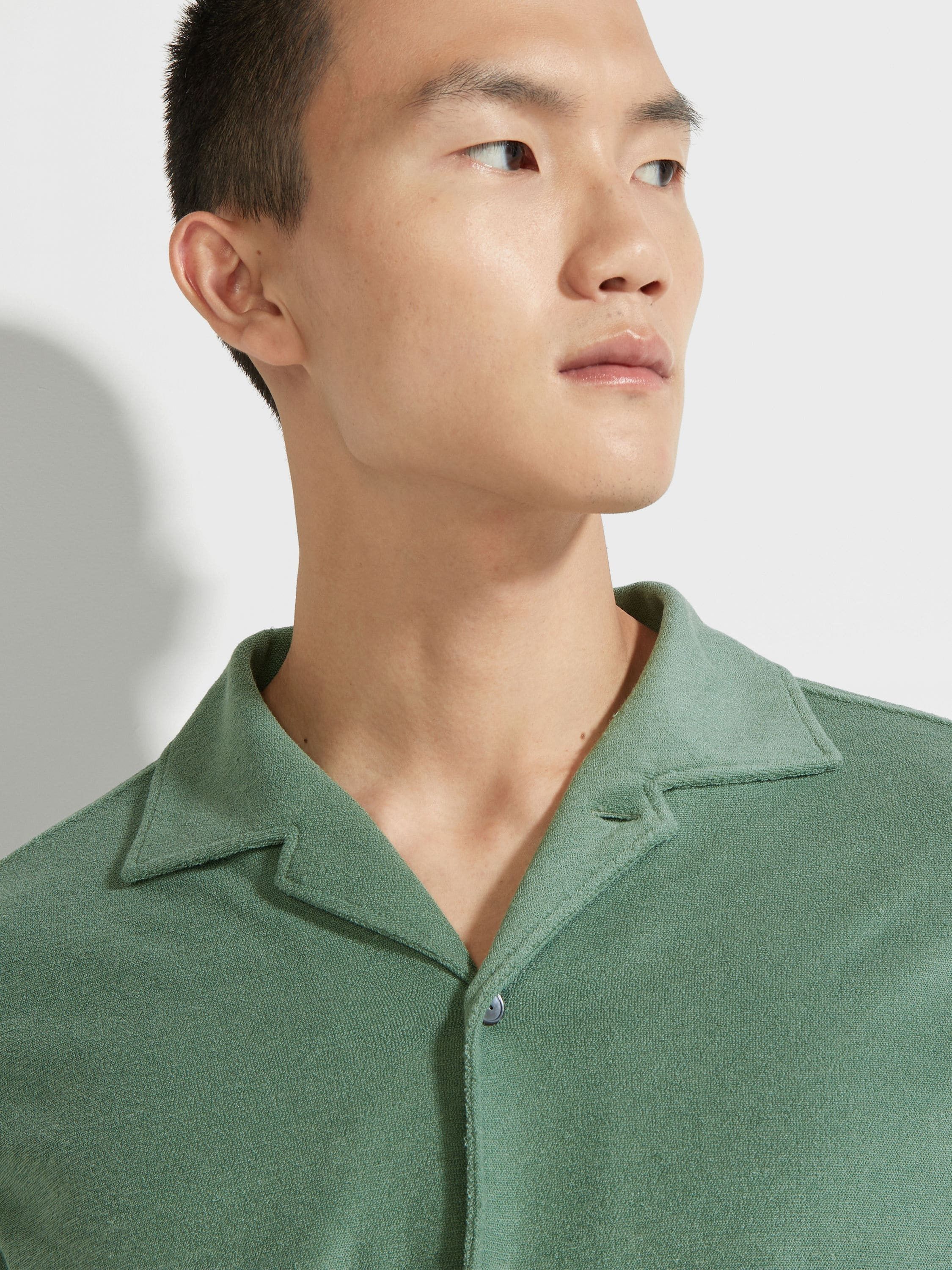 Ermenegildo Zegna o1s1rm0325 RUDX47A7 Shirt in Green Size US M / EU 48-50 / 2 - 4 Thumbnail
